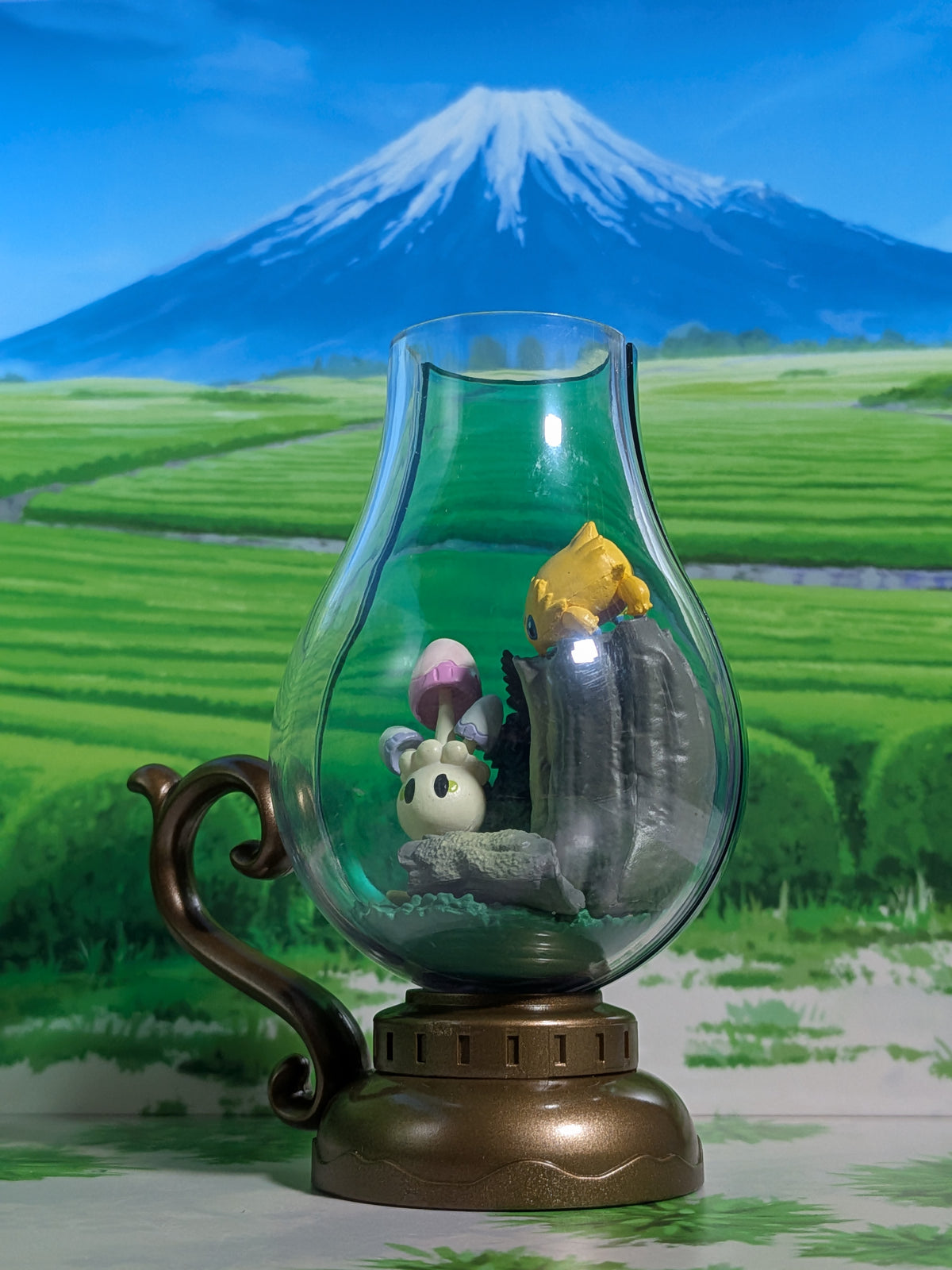 Re-Ment Pokémon Lantern Diorama - Spododo & Statitik / Morelull & Joltik (~10 cm)