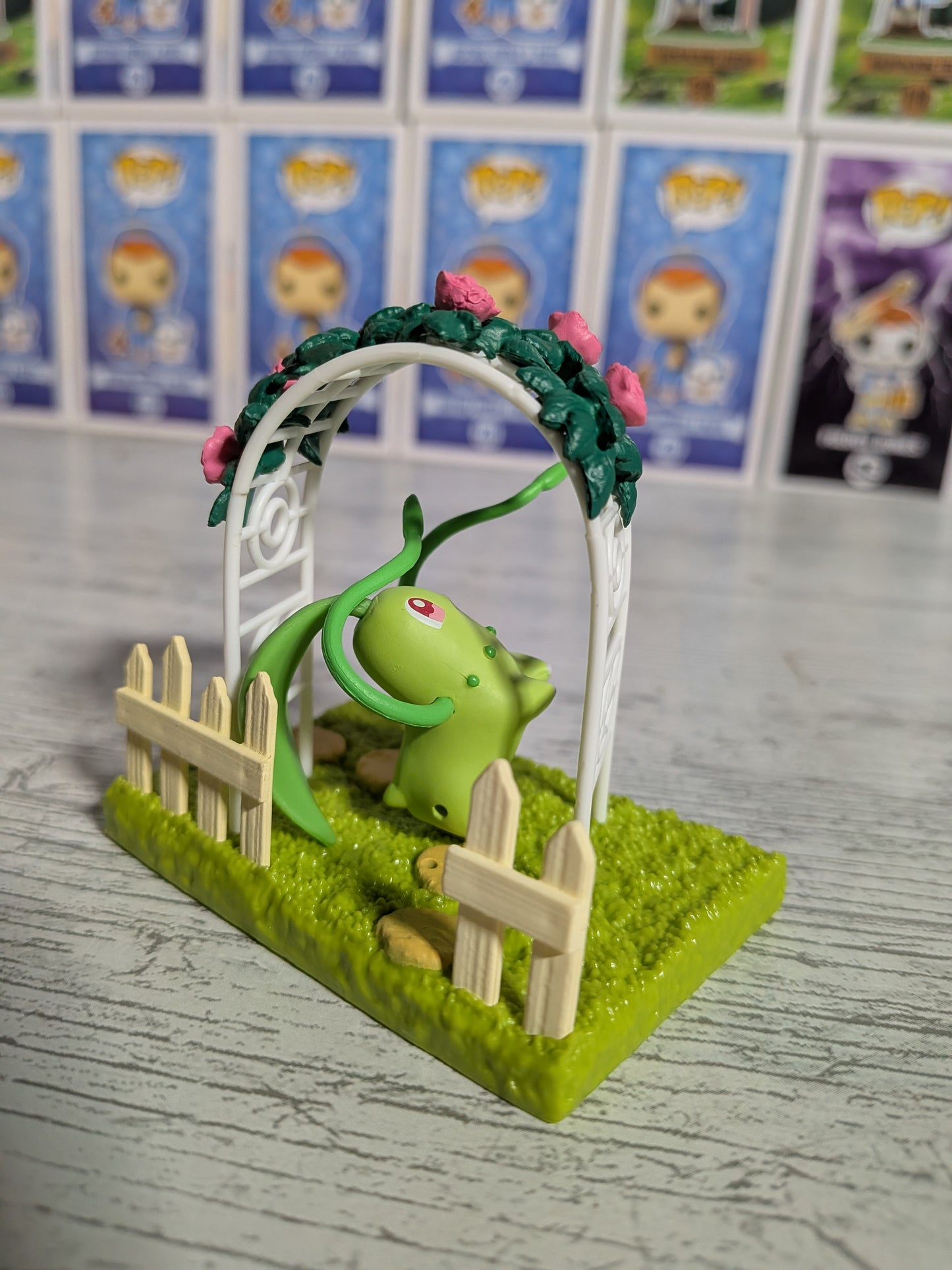 Re-Ment Pokémon - Germignon / Chikorita - Pokémon Garden (Lire description)