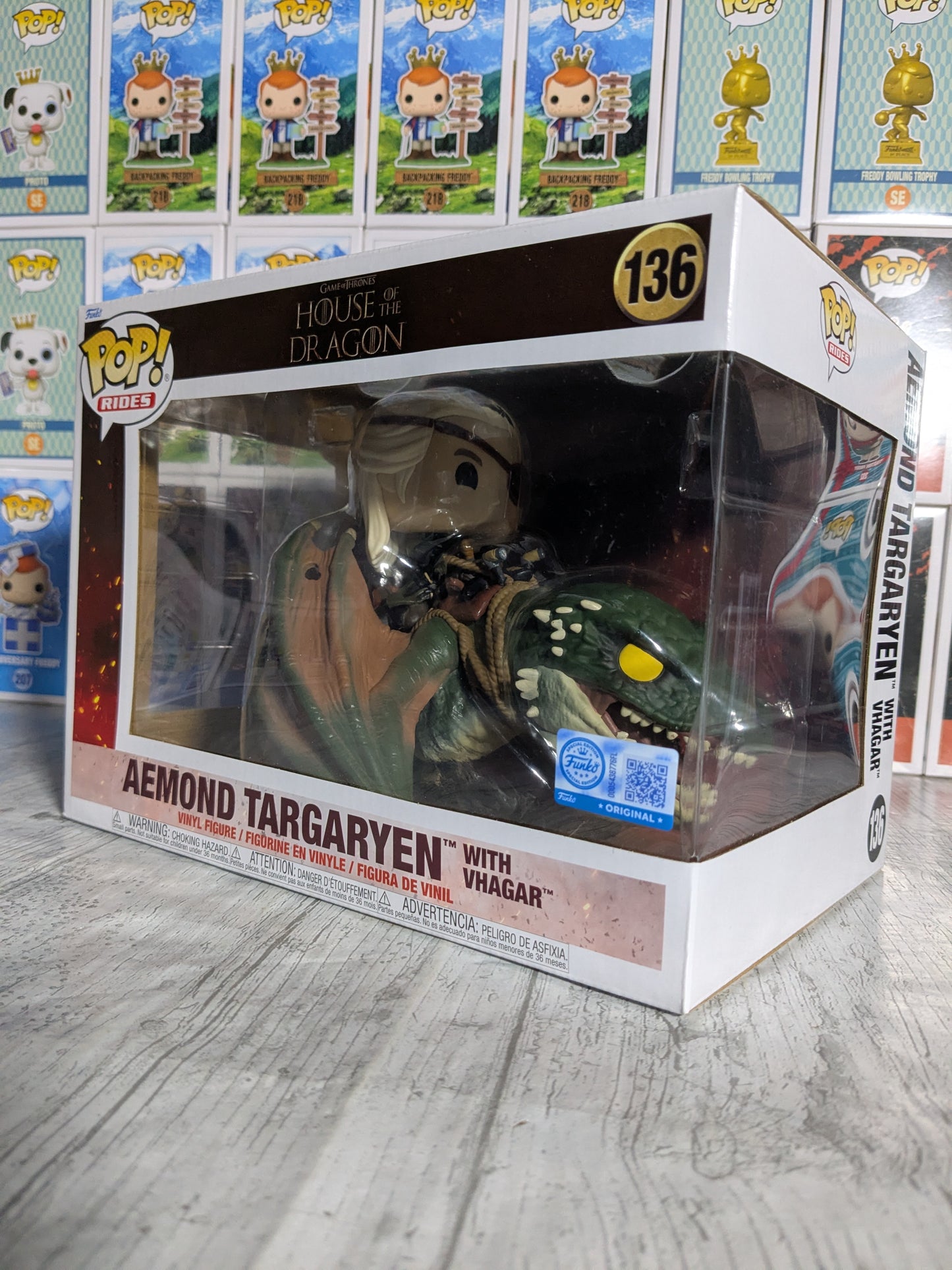 Funko pop House of the Dragon #136 - Aemond Targaryen with Vhagar