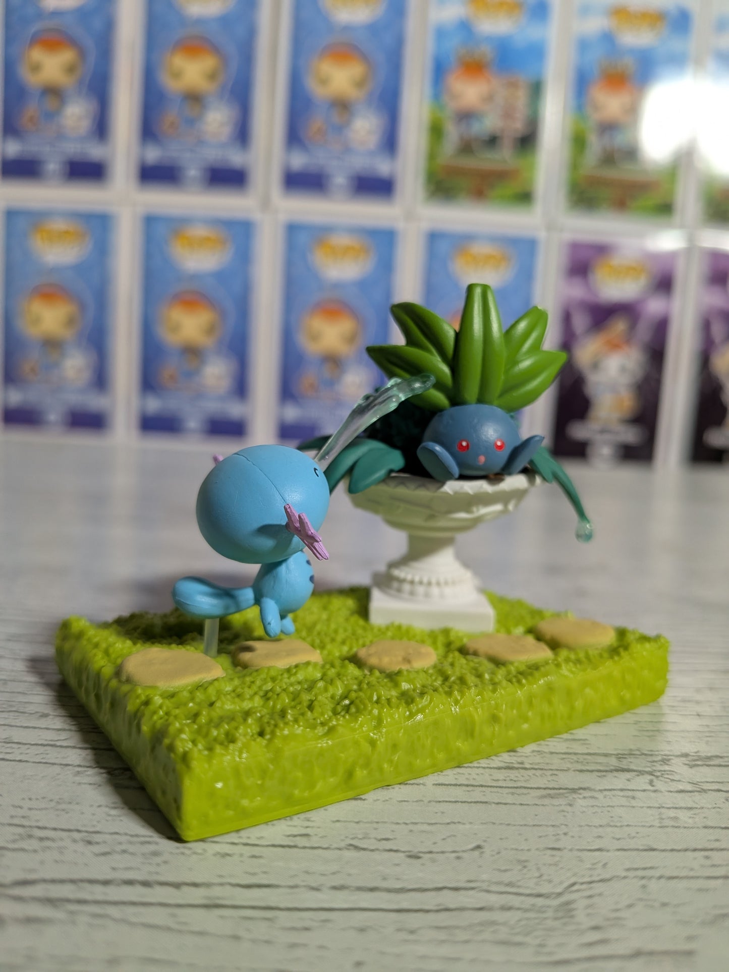Re-Ment Pokémon - Axoloto / Wooper & Mystherbe / Oddish - Pokémon Garden