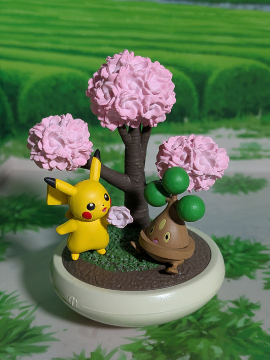 Re-Ment Pokémon - Pikachu & Manzaï / Bonsly - Pocket Bonsai 2