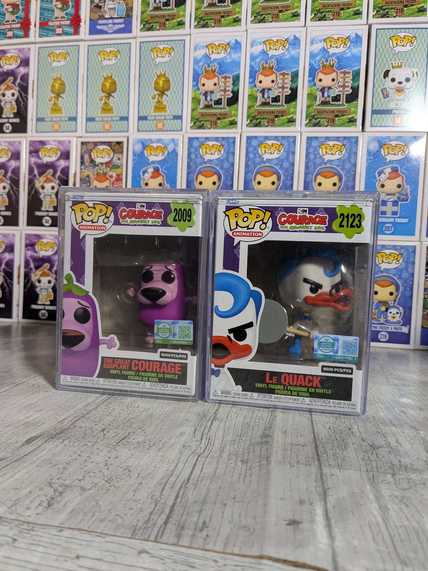 Funko pop Cartoon Network - Courage The Great Eggplant / Le Quack (Bundle)