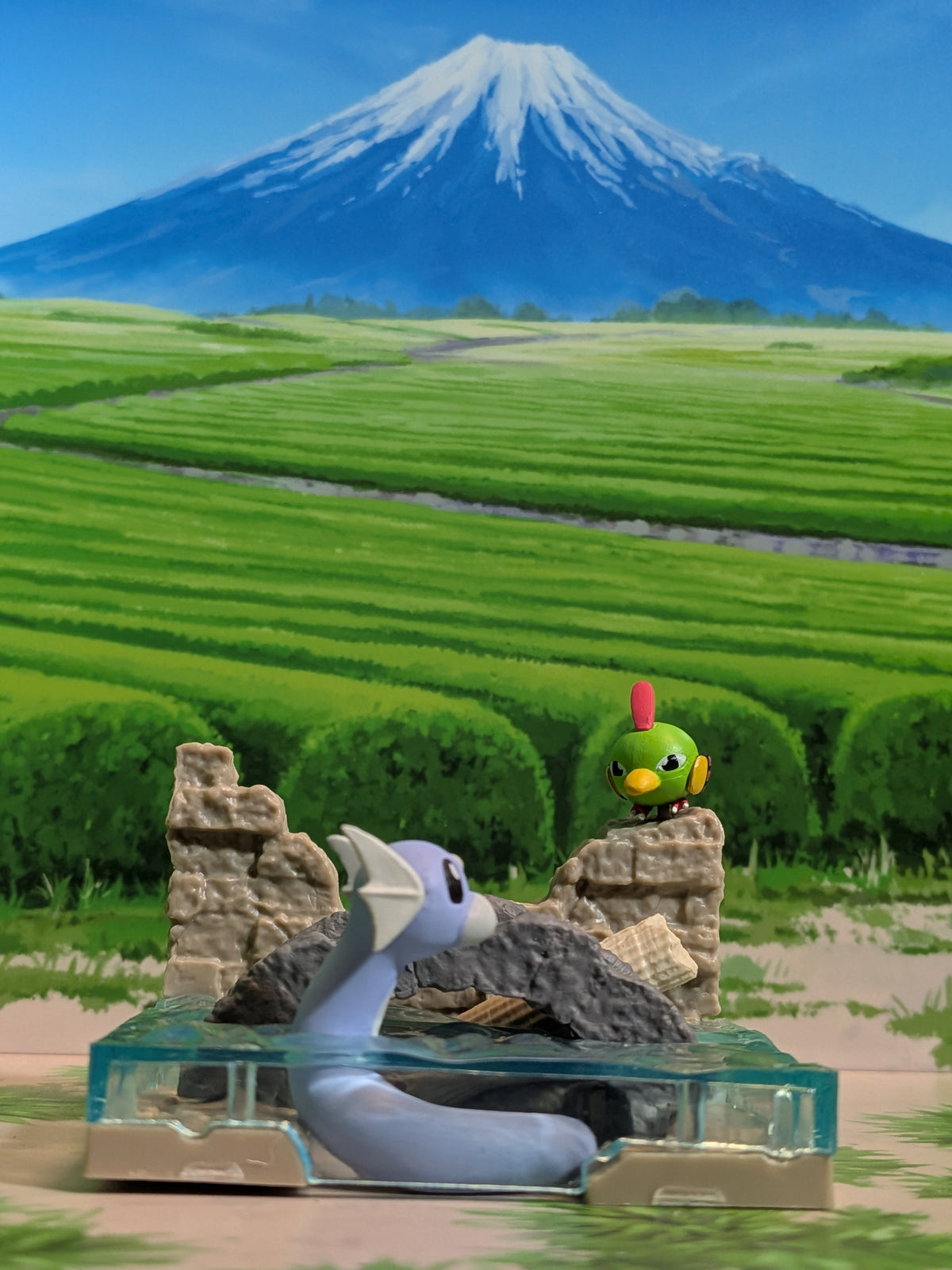 Re-Ment Pokémon: Diorama Collection - Ancient Castle Ruins - Minidraco & Natu | Dratini & Natu | Miniryu & Neiti (~10cm)