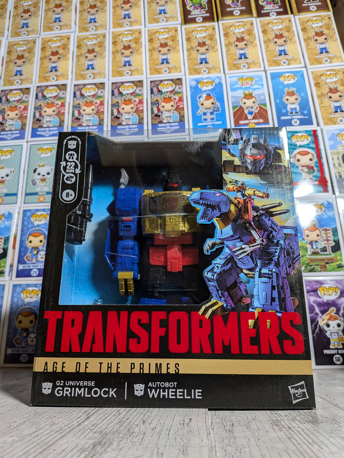 Hasbro Transformers Age of the Primes Leader Class - Grimlock &amp; Wheelie (19cm)
