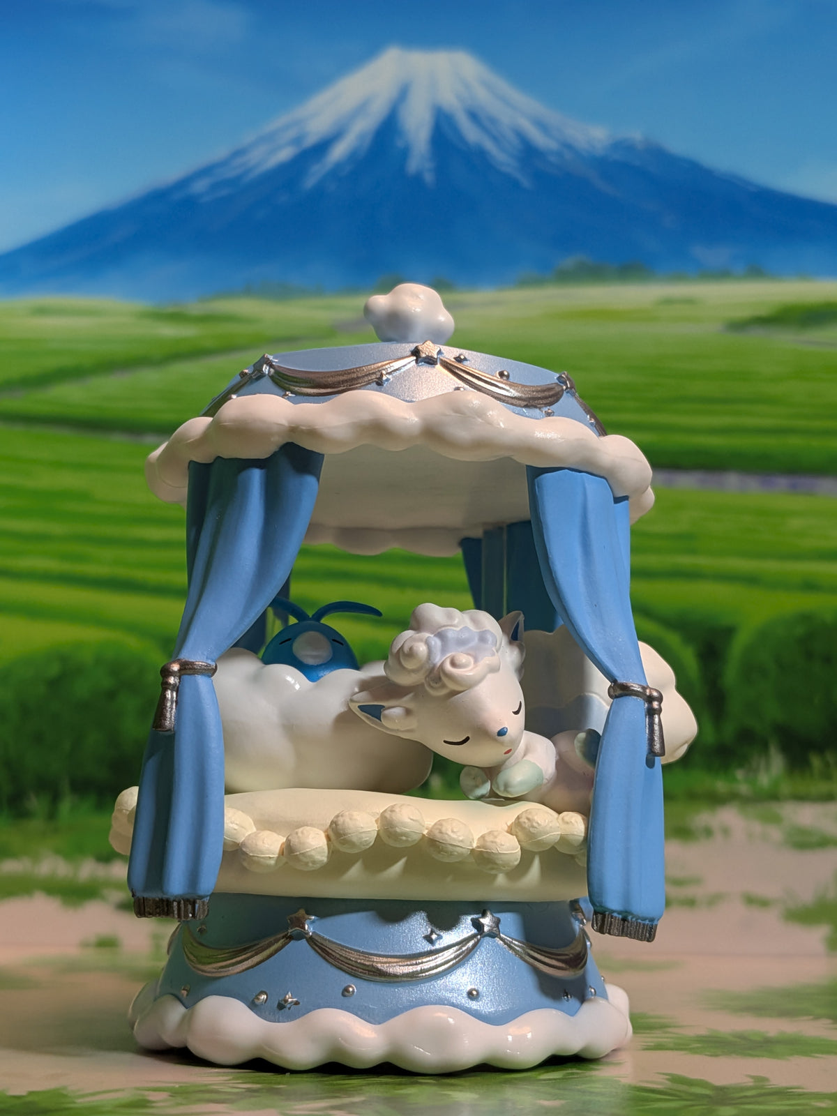 Re-Ment Pokémon Nighty Night Collection - Tylton & Goupix d'Alola / Swablu & Alolan Vulpix (~10cm)