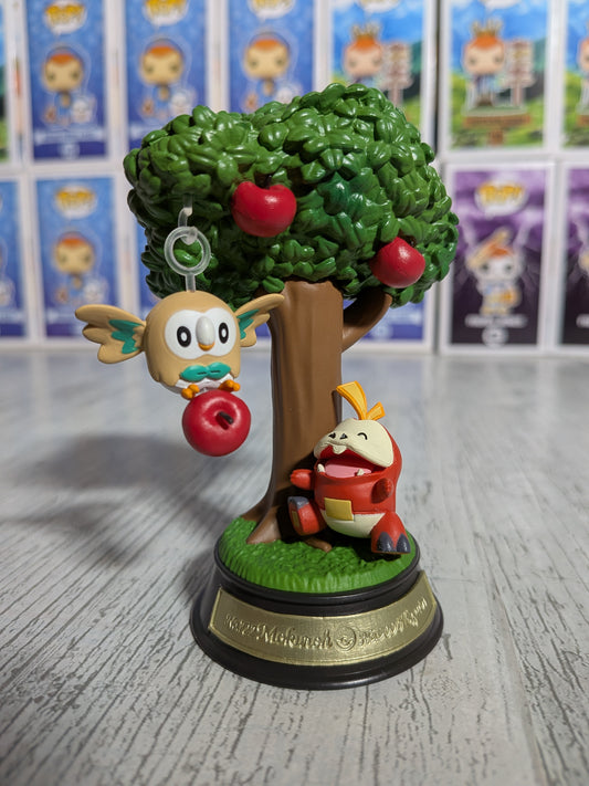 Re-Ment Pokémon Swing Vignette Collection Vol.3 - Brindibou & Chochodile | Rowlet & Fuecoco (~10cm)