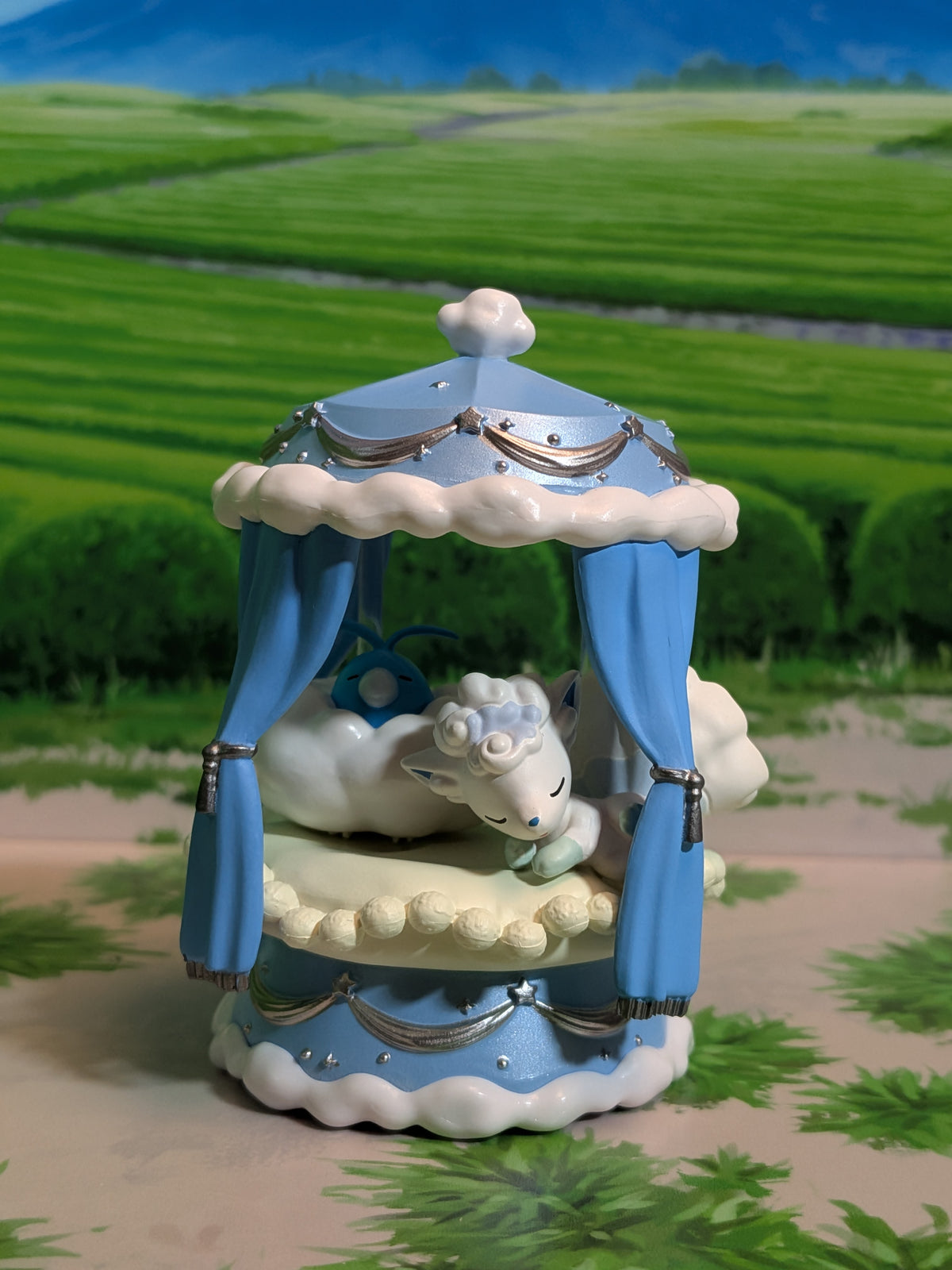 Re-Ment Pokémon Nighty Night Collection - Tylton & Goupix d'Alola / Swablu & Alolan Vulpix (~10cm)