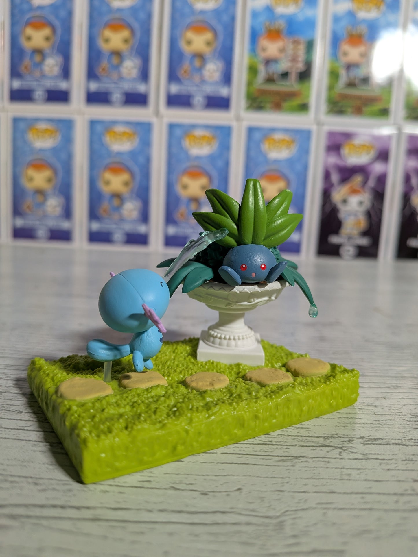 Re-Ment Pokémon - Axoloto / Wooper & Mystherbe / Oddish - Pokémon Garden