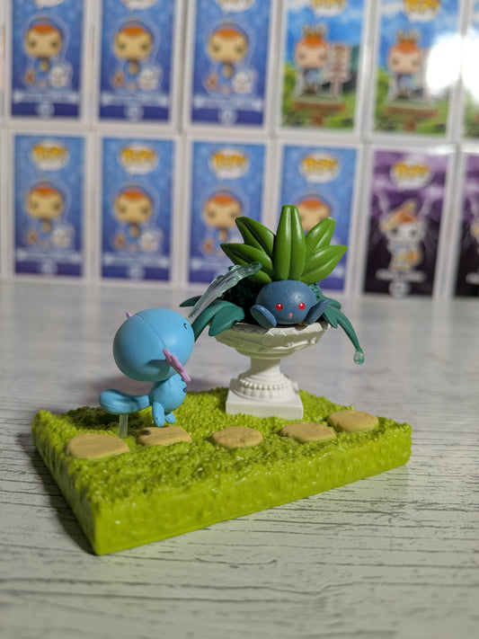 Re-Ment Pokémon - Axoloto / Wooper & Mystherbe / Oddish - Pokémon Garden