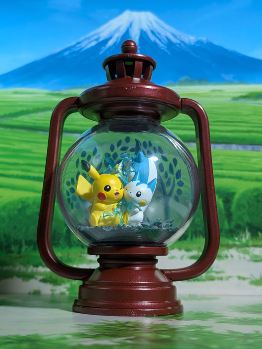 Re-Ment Pokémon Lantern Diorama - Pikachu & Pachirisu (~10 cm)