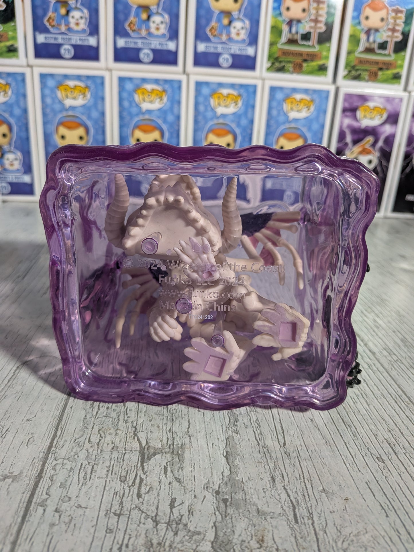 Funko Pop Games Dungeons &amp; Dragons #1069 - Gelatinewürfel mit Dracolich (Leuchtend/Geöffnet/Beschädigtes Plastik)