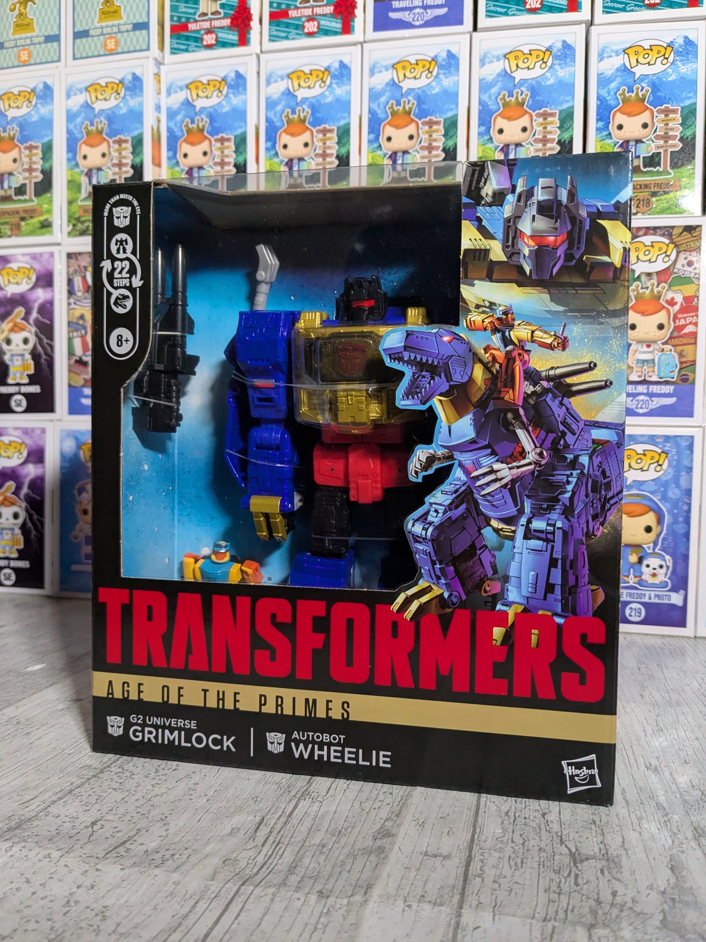 Hasbro Transformers Age of the Primes Leader Class - Grimlock &amp; Wheelie (19cm)