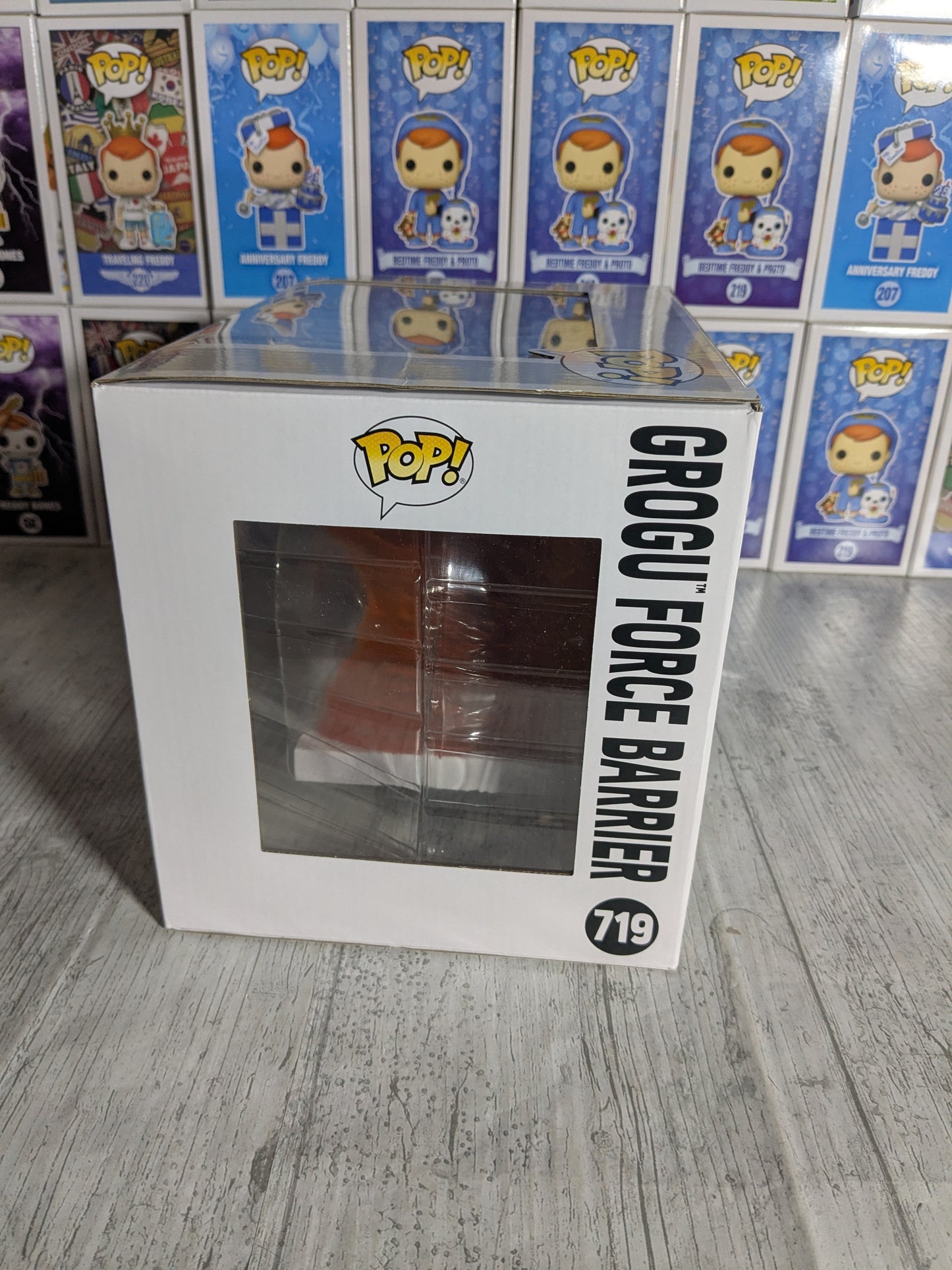 Funko pop Star Wars #719 - Grogu Force Barrier (Opened / Damaged Box/ Destroyed plastic)