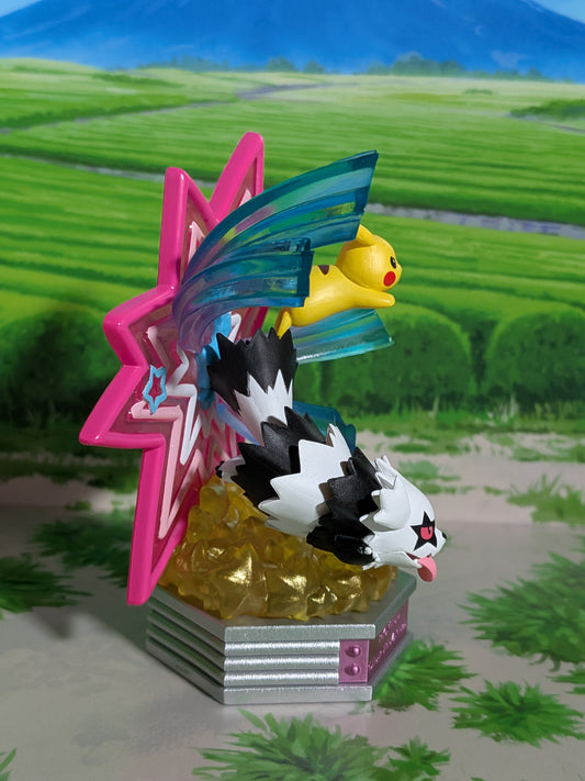 Re-Ment Pokémon - Pikachu & Zigzaton de Galar / Galarian Zigzagoon - Neon Party
