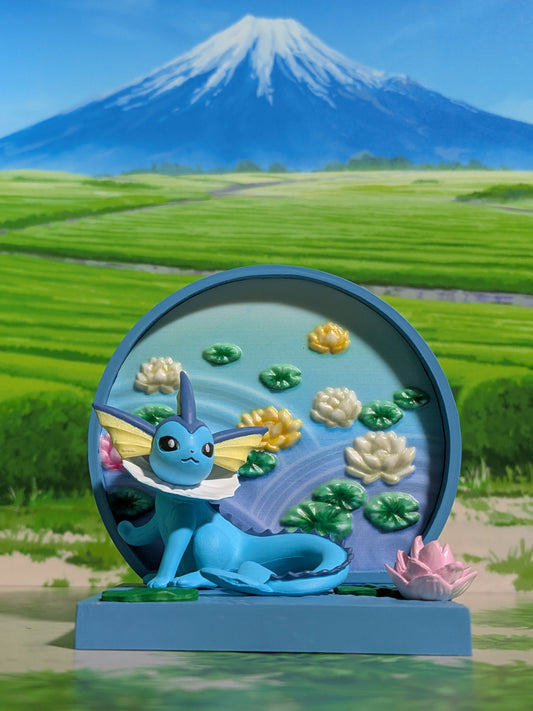 Re-Ment Pokémon - Aquali / Vaporeon - Japanese Style Window