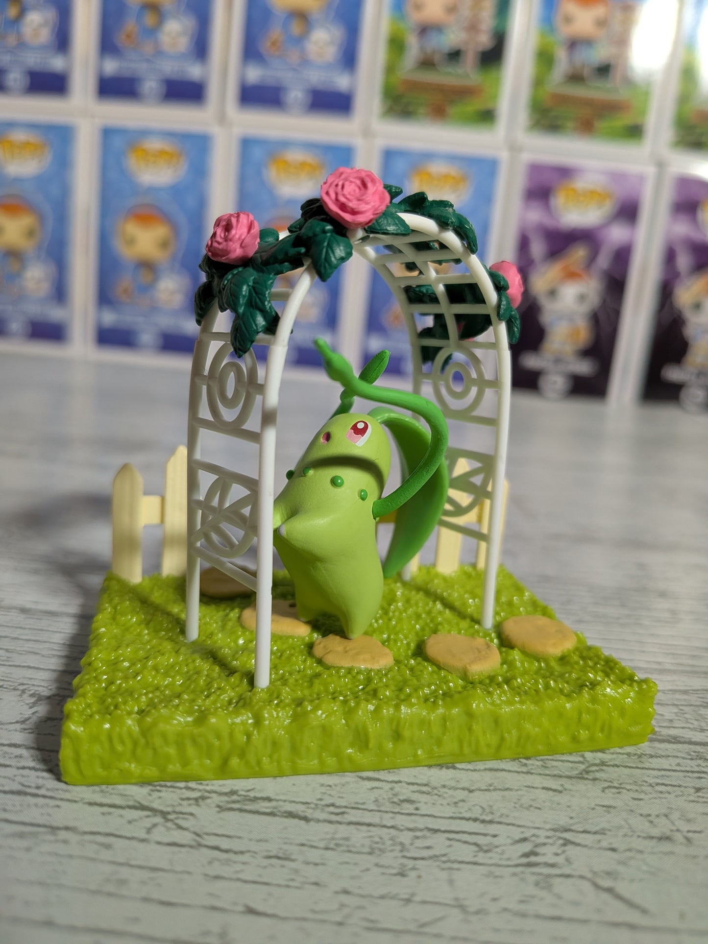 Re-Ment Pokémon - Germignon / Chikorita - Pokémon Garden (Lire description)