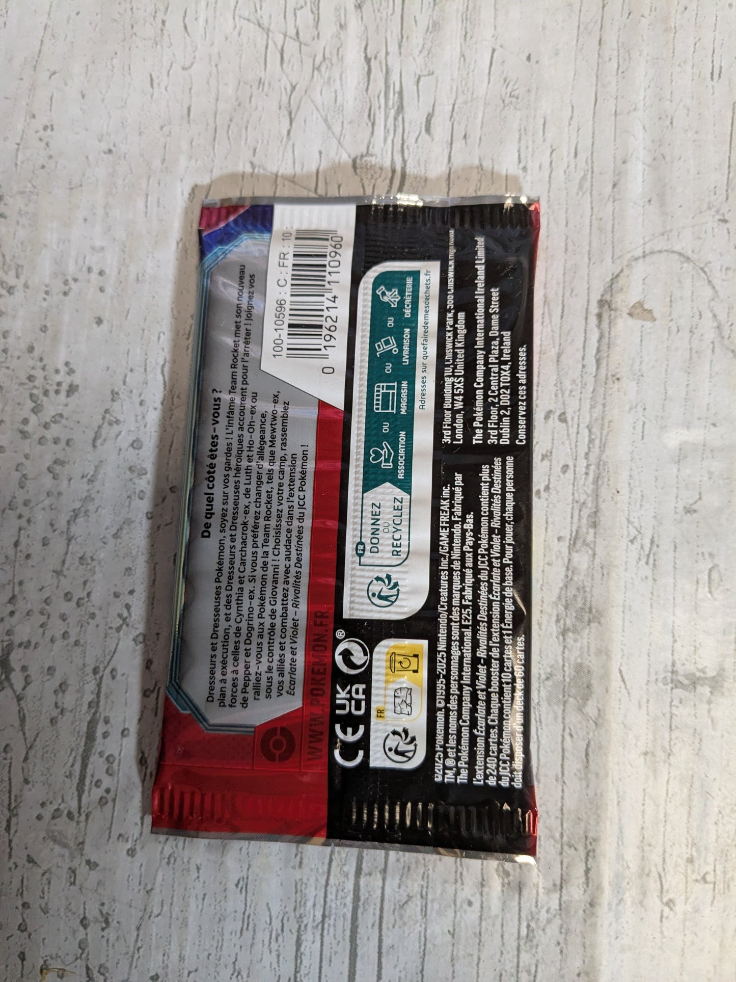 Booster Loose Rivalités Destinées (FR) – Illu. CARCHACROK-EX & Cynthia