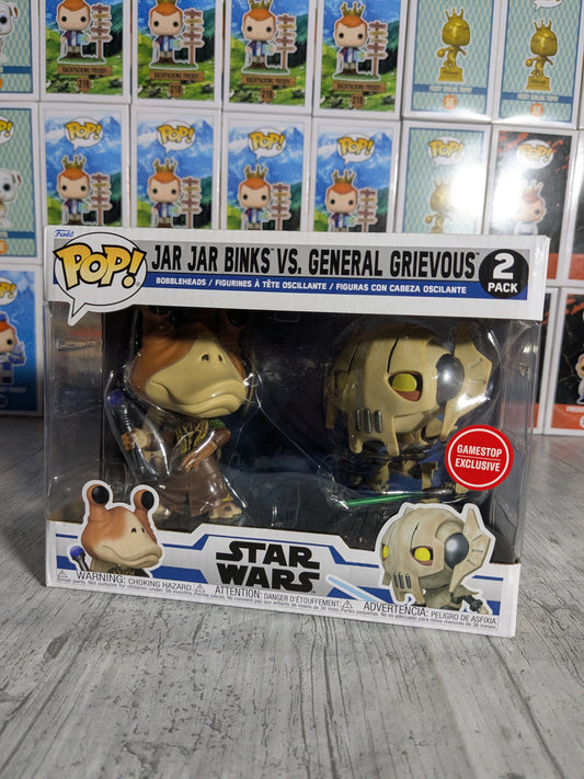Funko pop : Jar Jar Binks vs General Grievous (GameStop/Damaged Box)