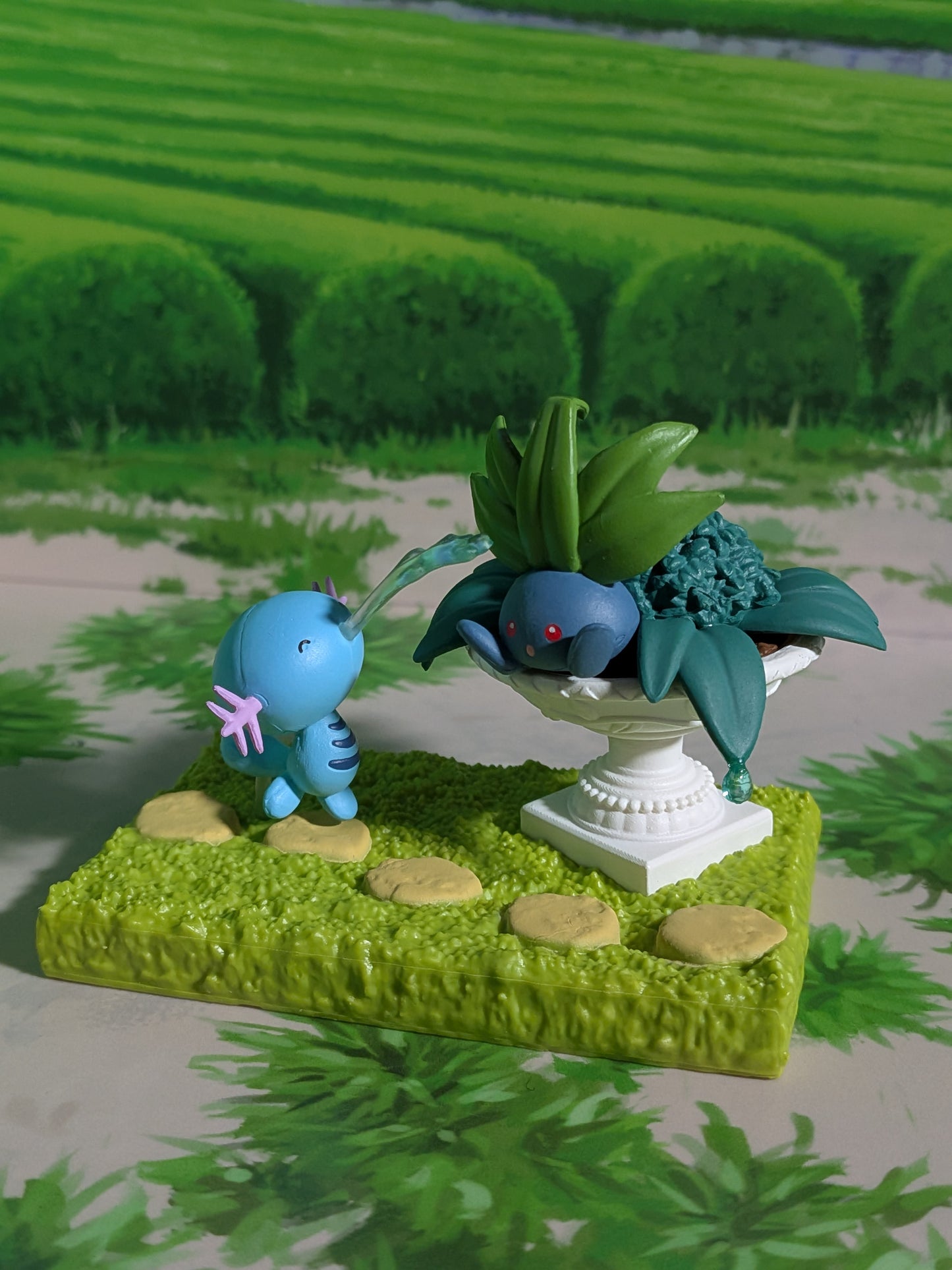 Re-Ment Pokémon - Axoloto / Wooper & Mystherbe / Oddish - Pokémon Garden