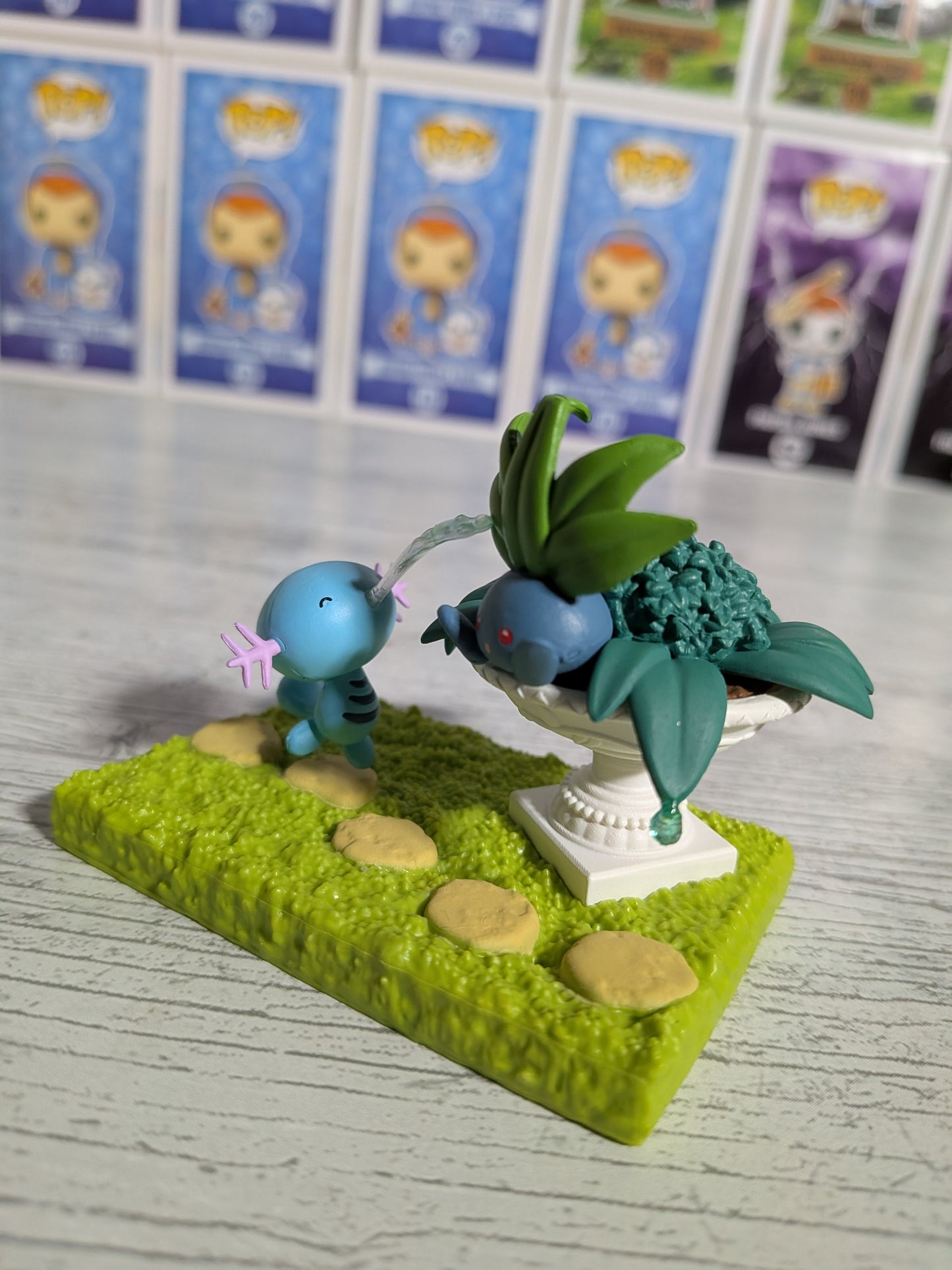Re-Ment Pokémon - Axoloto / Wooper & Mystherbe / Oddish - Pokémon Garden