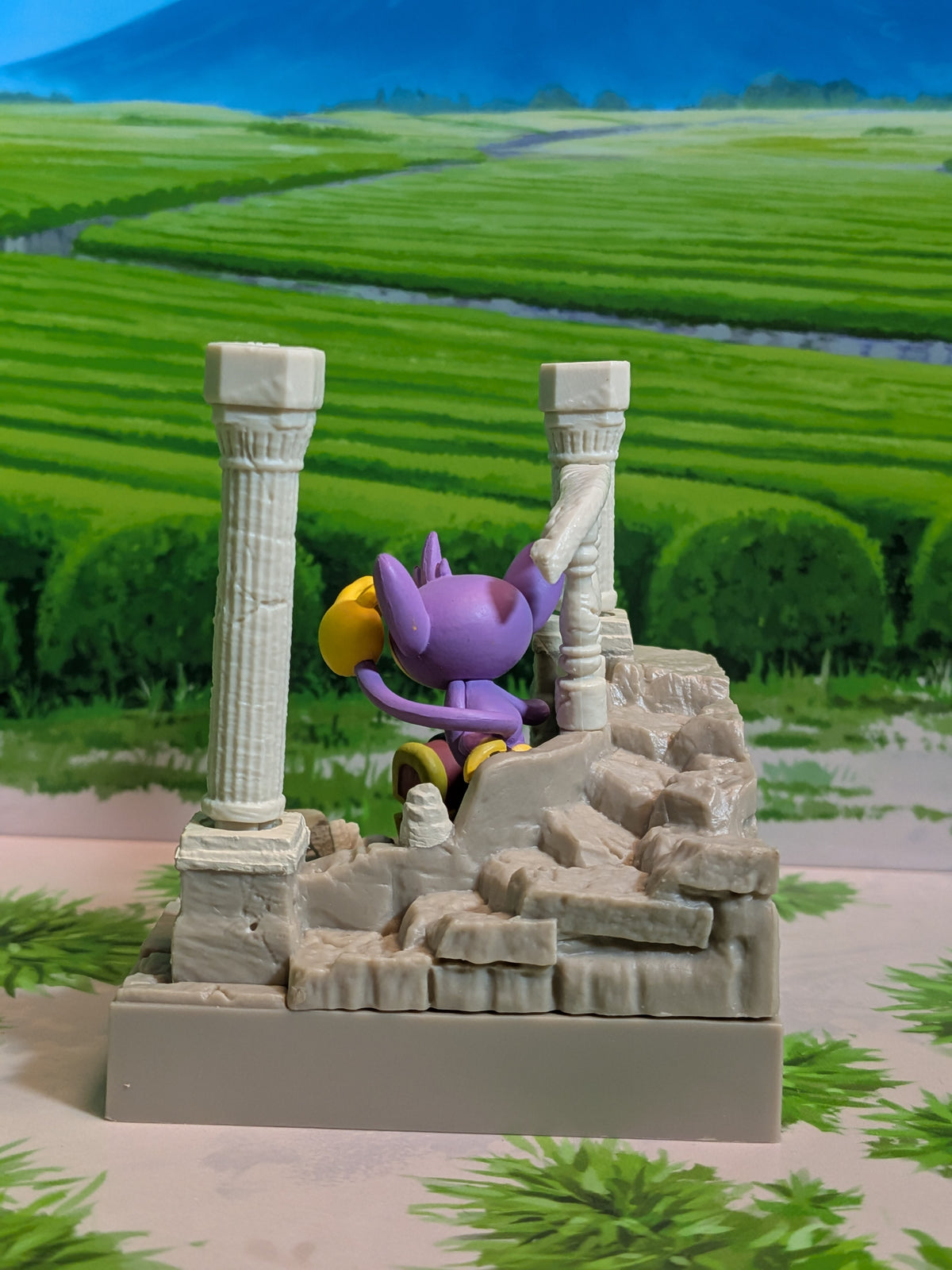Re-Ment Pokémon: Diorama Collection - Antike Burgruinen - Capumain & Mordudor | Aipom & Gimmighoul | Eipam & Gimmiguru (~10cm)
