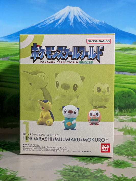Pokémon Scale World Hisui - Cyndaquil, Oshawott & Rowlet (Nuovo)