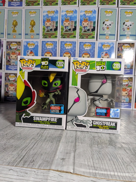 Funko pop Ben 10 / Ben 10 Alien Force - Swampfire & Ghostfreak (Bundle)