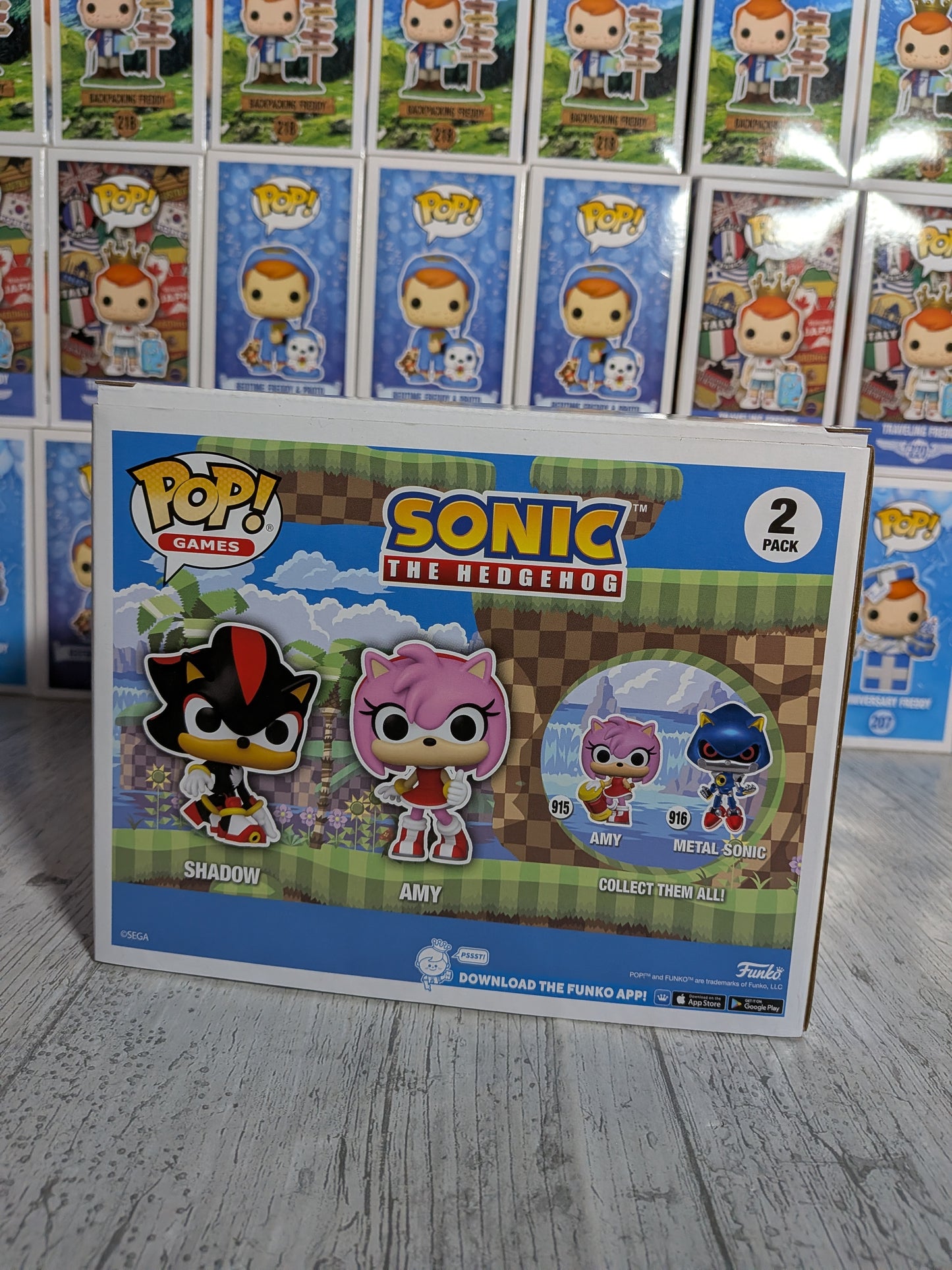 Funko Pop Sonic the Hedgehog - Shadow &amp; Amy (beflockt)