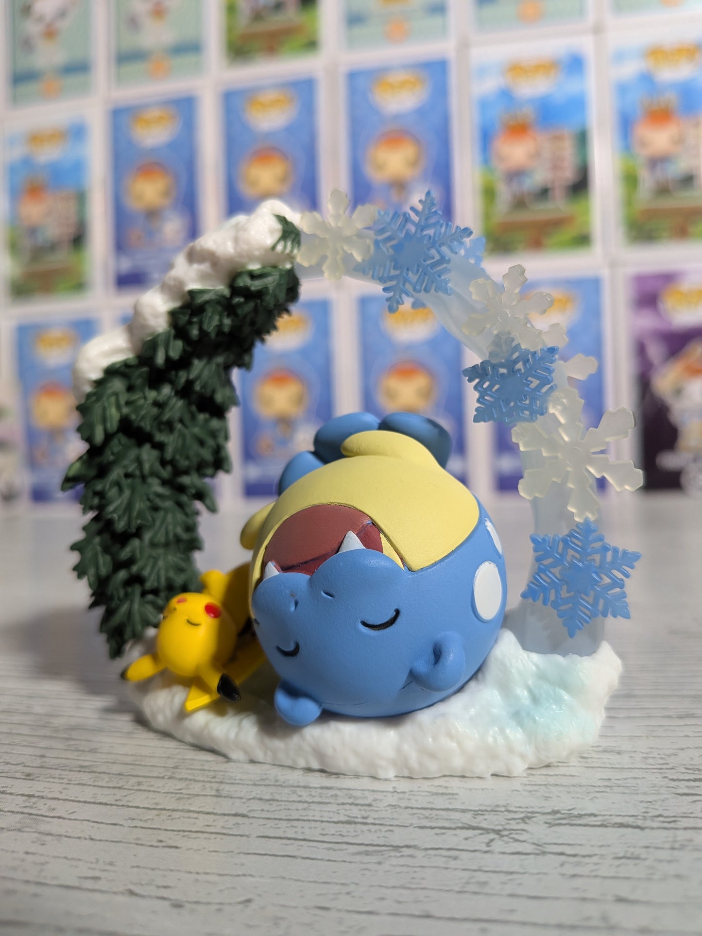 Re-Ment Pokémon - Pikachu & Obalie / Spheal - Circular Diorama (Lire description)
