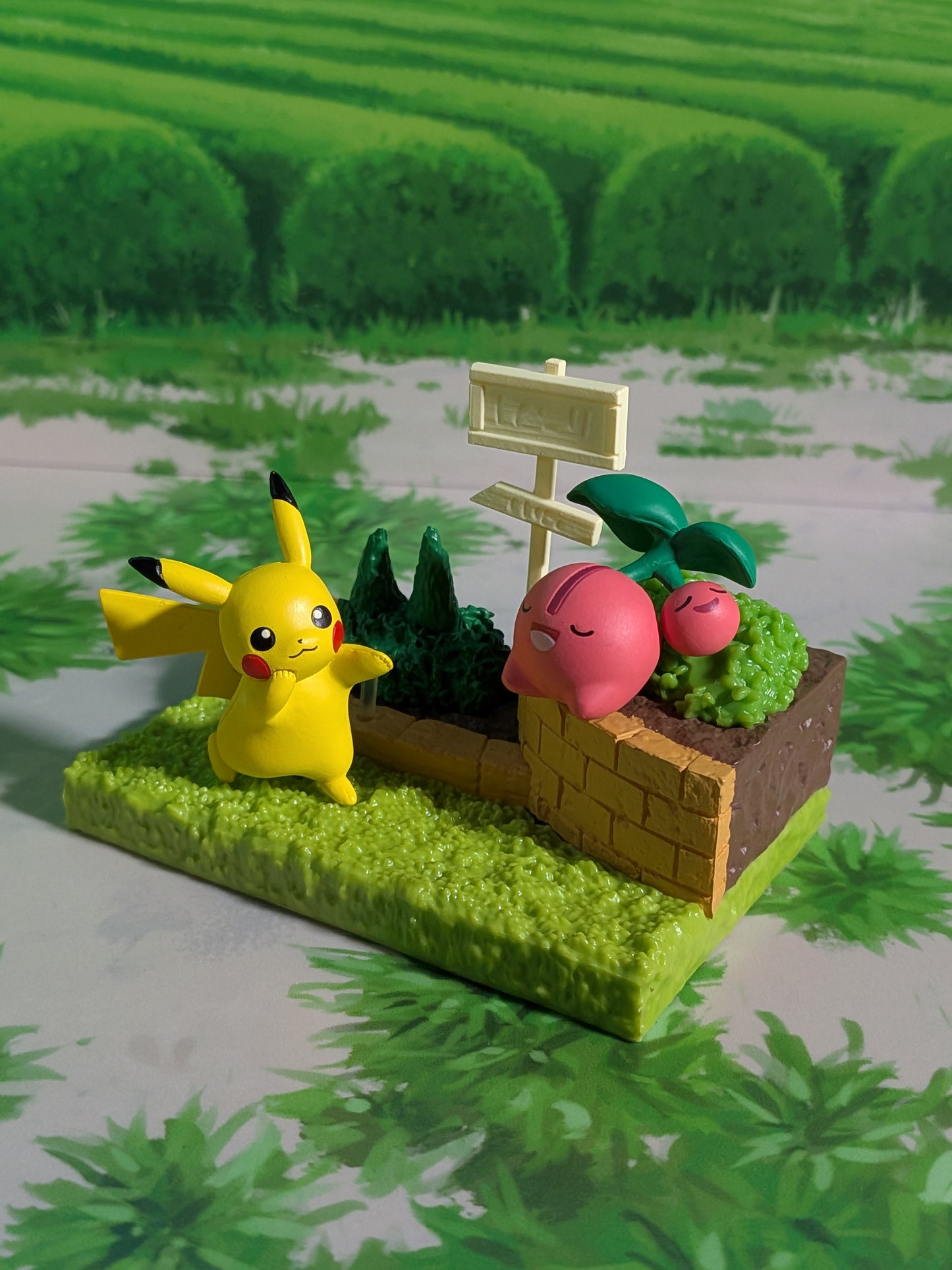 Re-Ment Pokémon - Pikachu & Granivol / Hoppip - Pokémon Garden