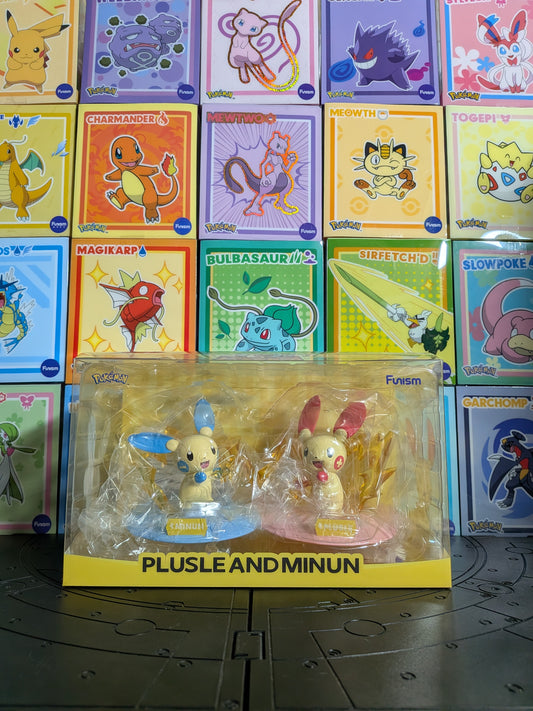 Funism - Pokémon Prime Figure - Posipi & Négapi / Plusle & Minun (~12cm)