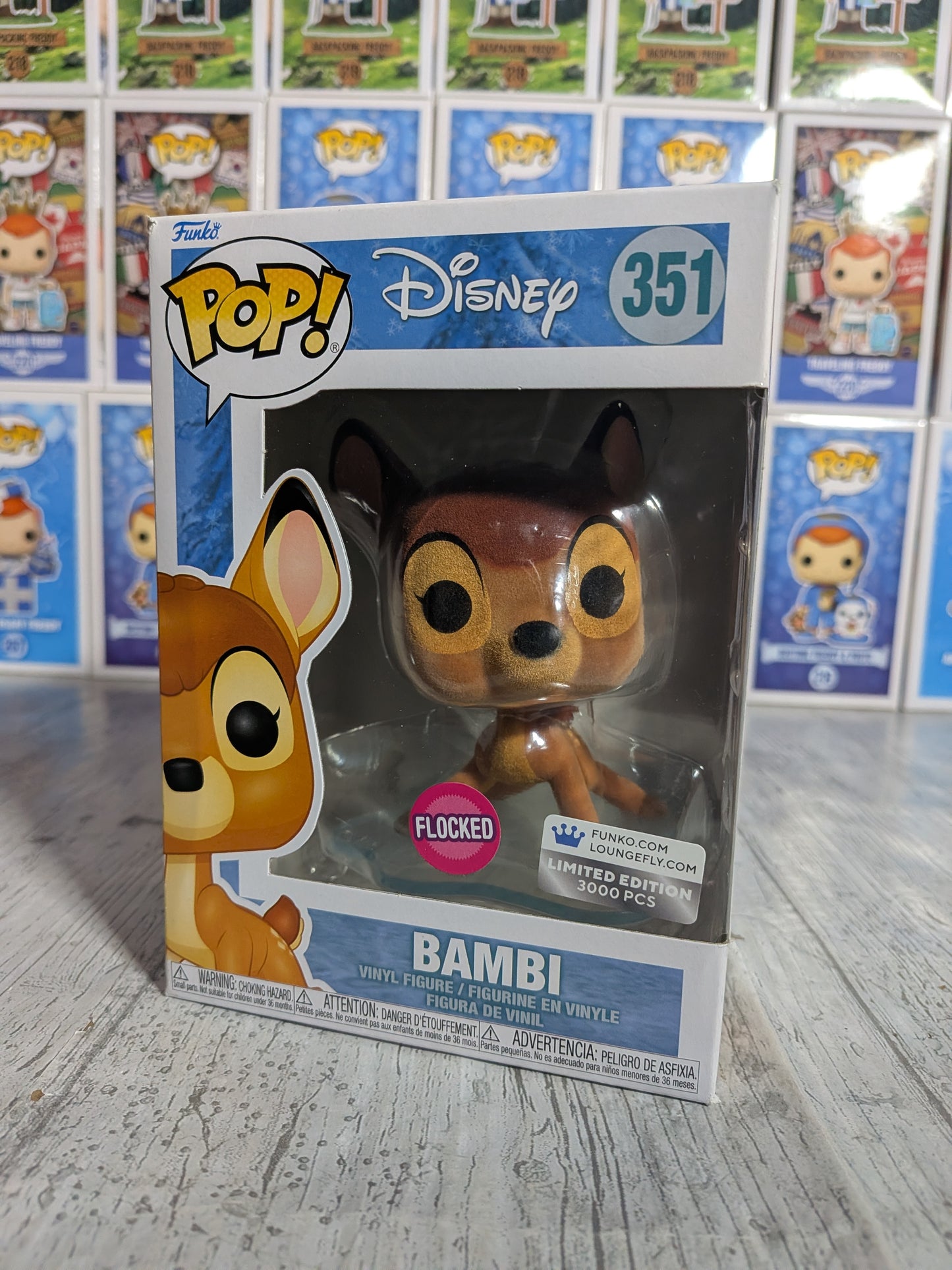 Funko Pop Disney #351 - Bambi (Funko x Loungefly/3000 Stück/Beflockt/Beschädigte Box)