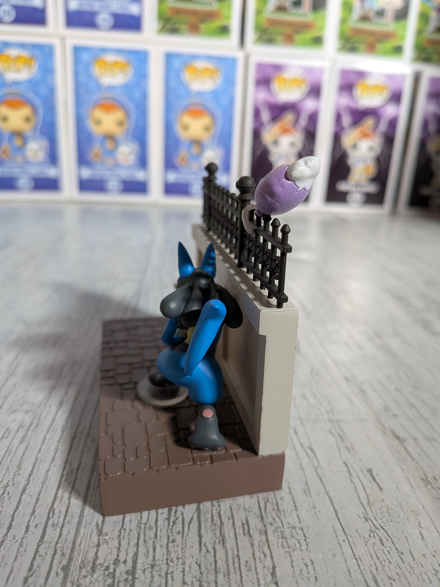 Re-Ment Pokémon Town 2 Festival Street Corner - Lucario & Osselait (~10cm)