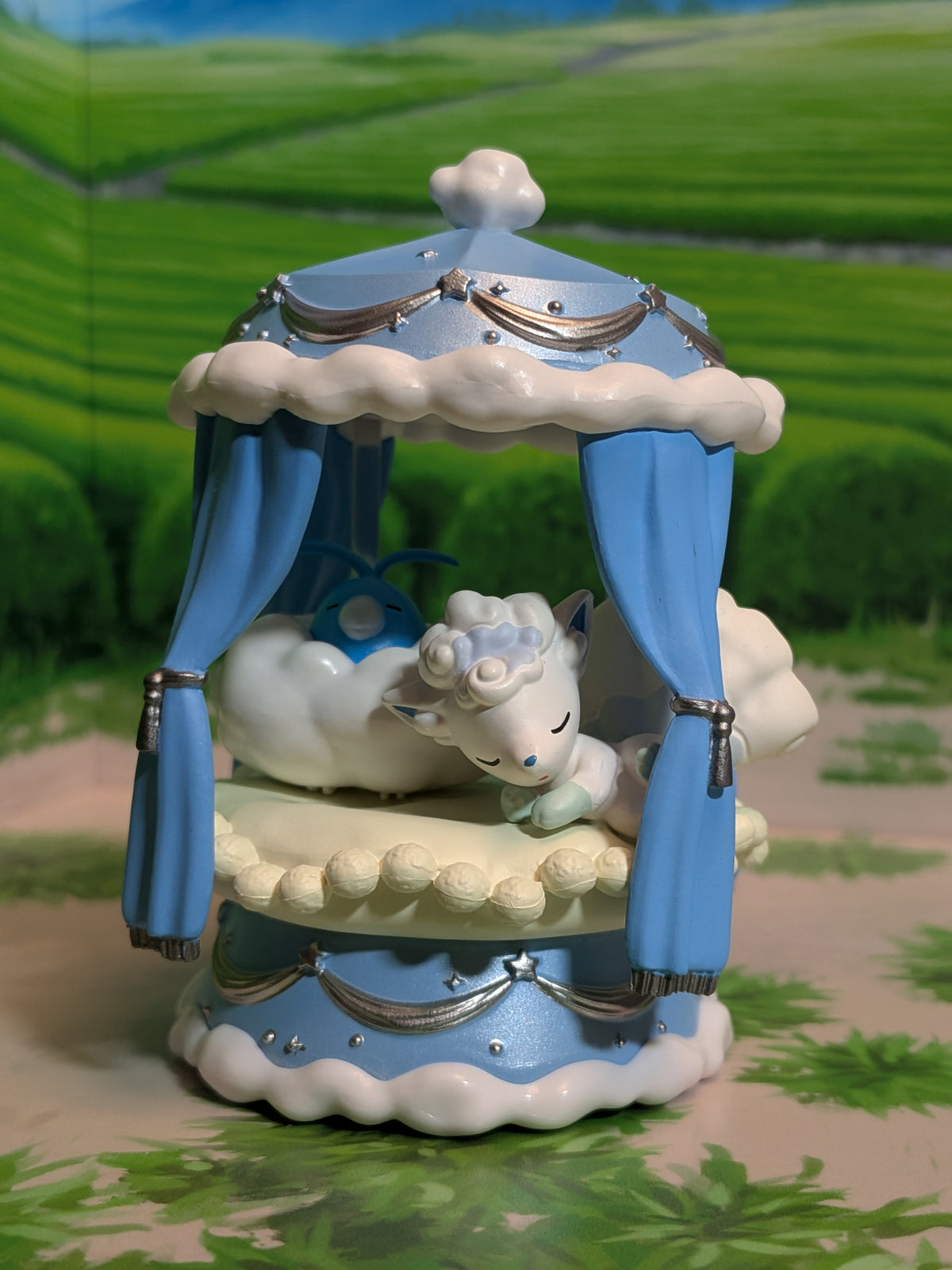 Re-Ment Pokémon Nighty Night Collection - Tylton & Goupix d'Alola / Swablu & Alolan Vulpix (~10cm)