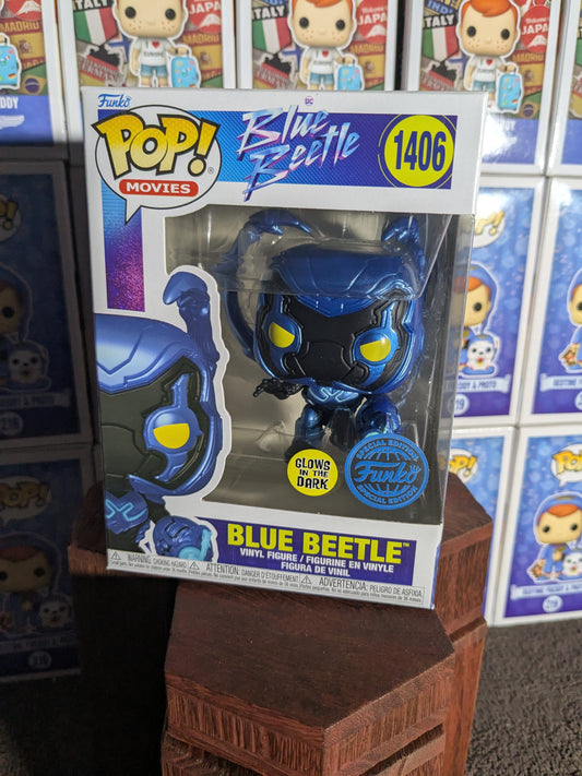Funko pop 1406 : Blue Beetle (Glow)
