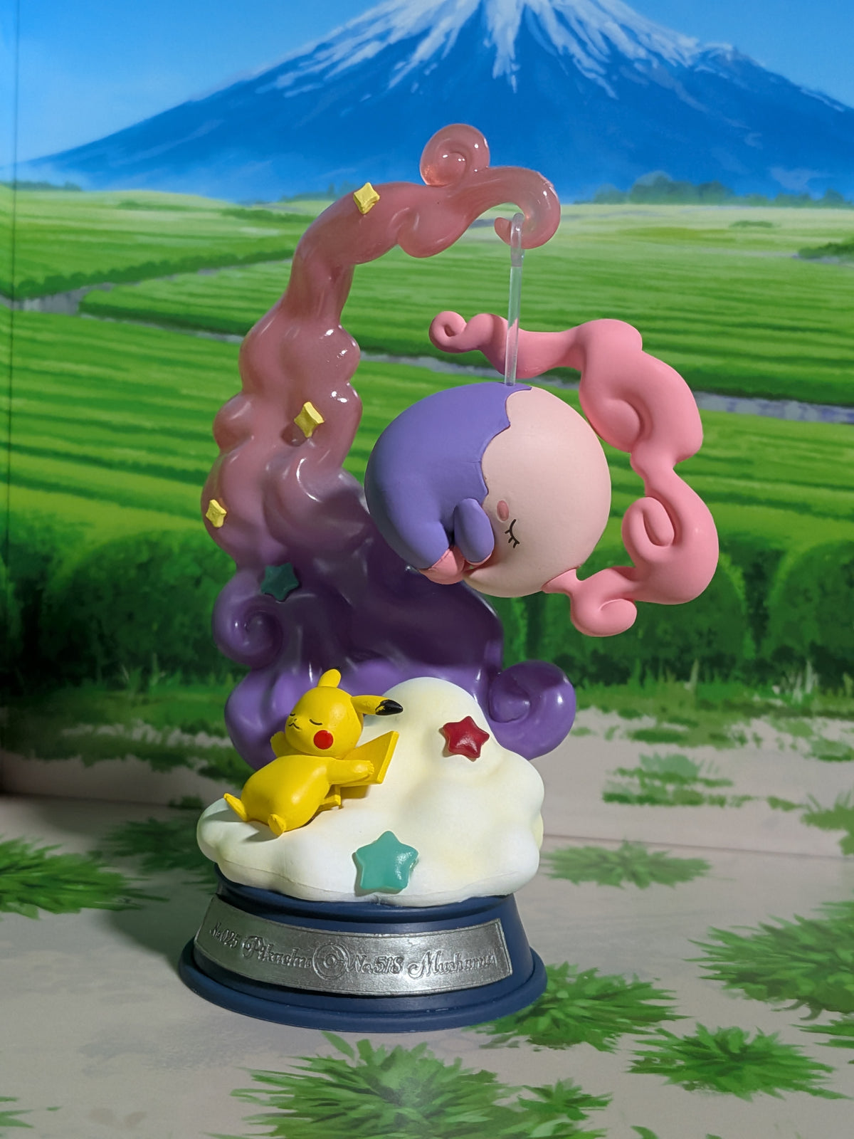 Re-Ment Pokémon Swing Vignette Collection Vol.4 - Pikachu & Mushana | Musharna (~10cm)