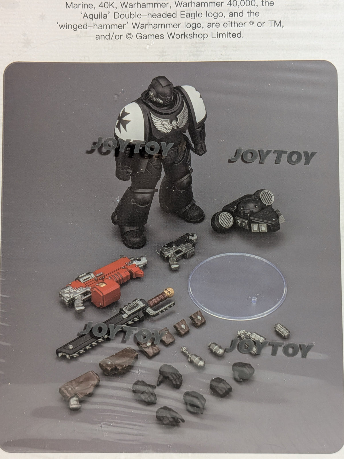 JoyToy Warhammer 40k - Space Marines Black Templars Intercessor (12.3cm)