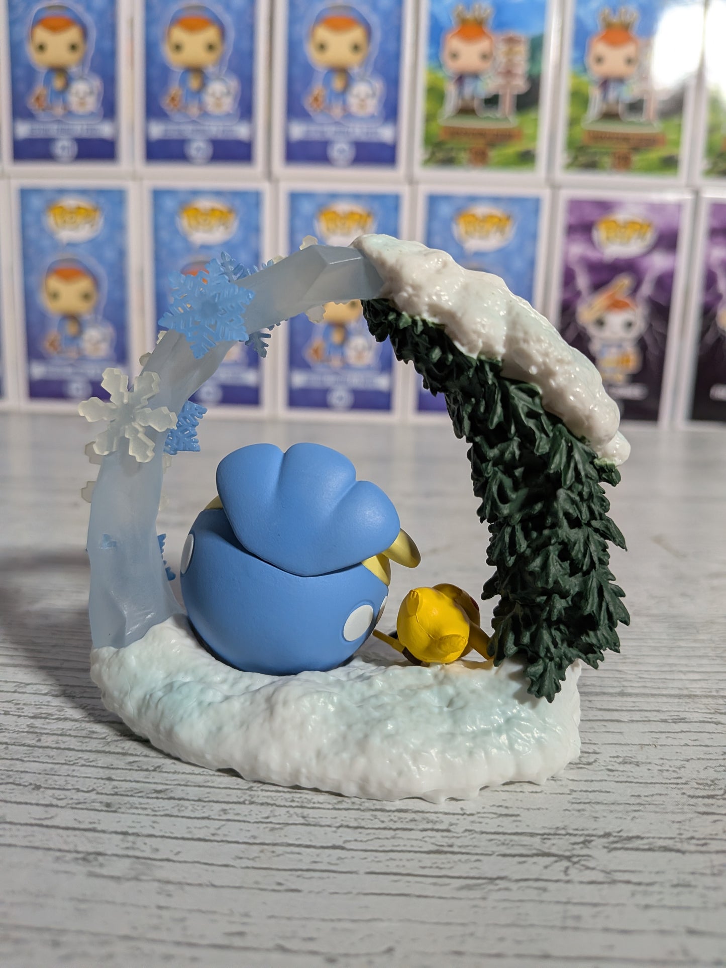 Re-Ment Pokémon - Pikachu & Obalie / Spheal - Circular Diorama (Lire description)