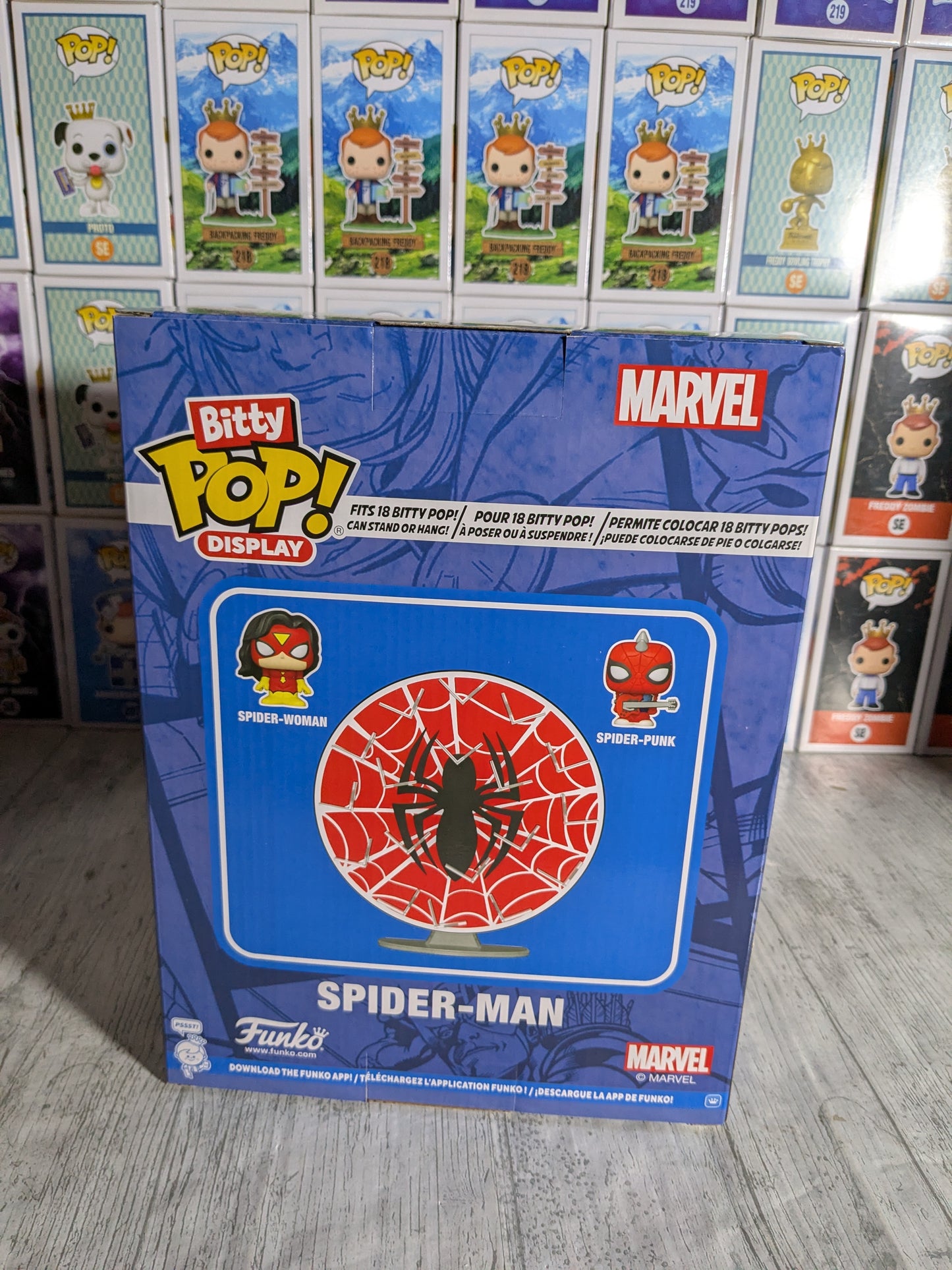 Funko Bitty Pop display - Spider-Man