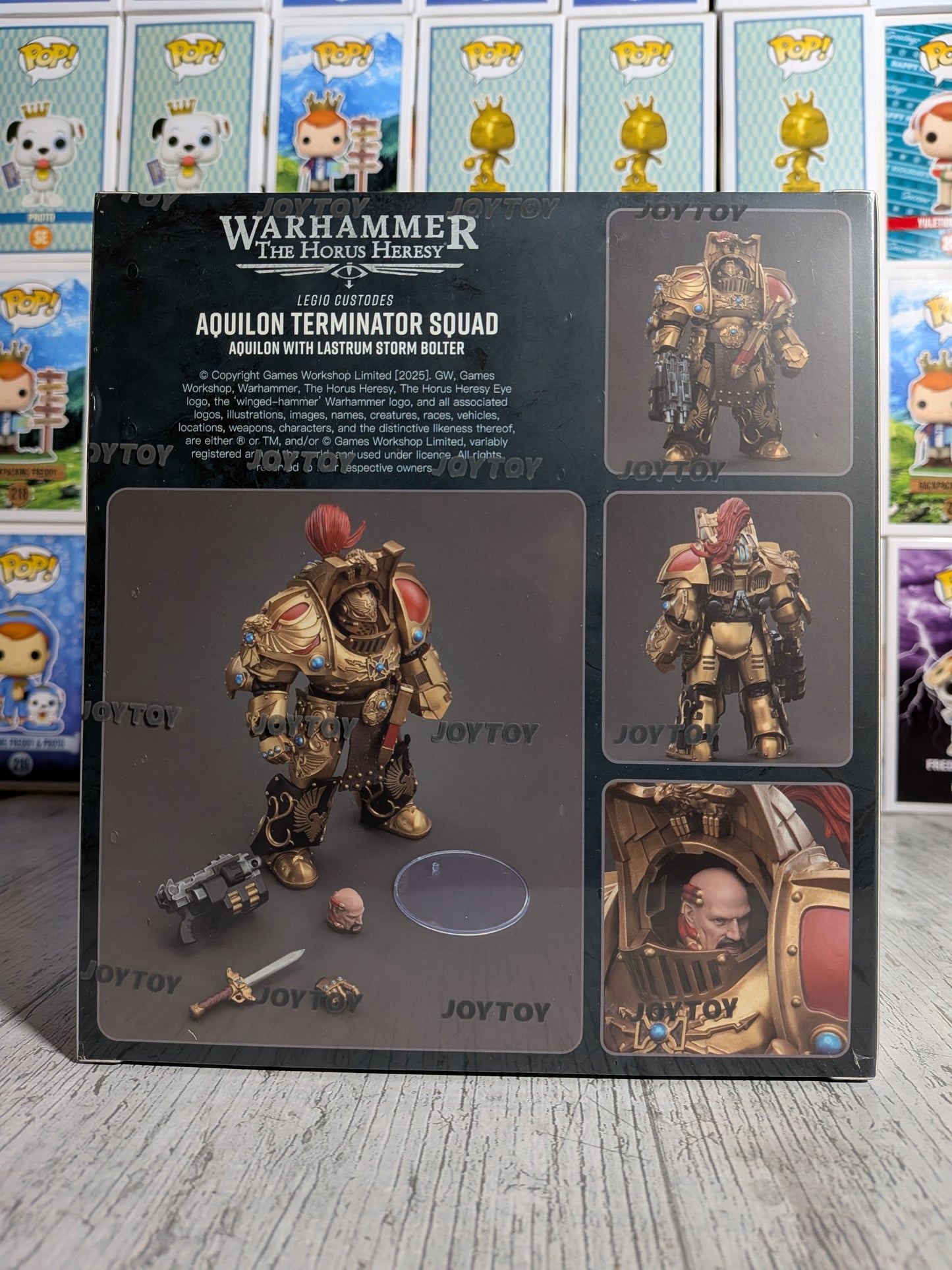 JoyToy Warhammer The Horus Heresy - Legio Custodes Aquilon Terminator Squad Aquilon mit Lastrum-Sturmbolter (13,7 cm)