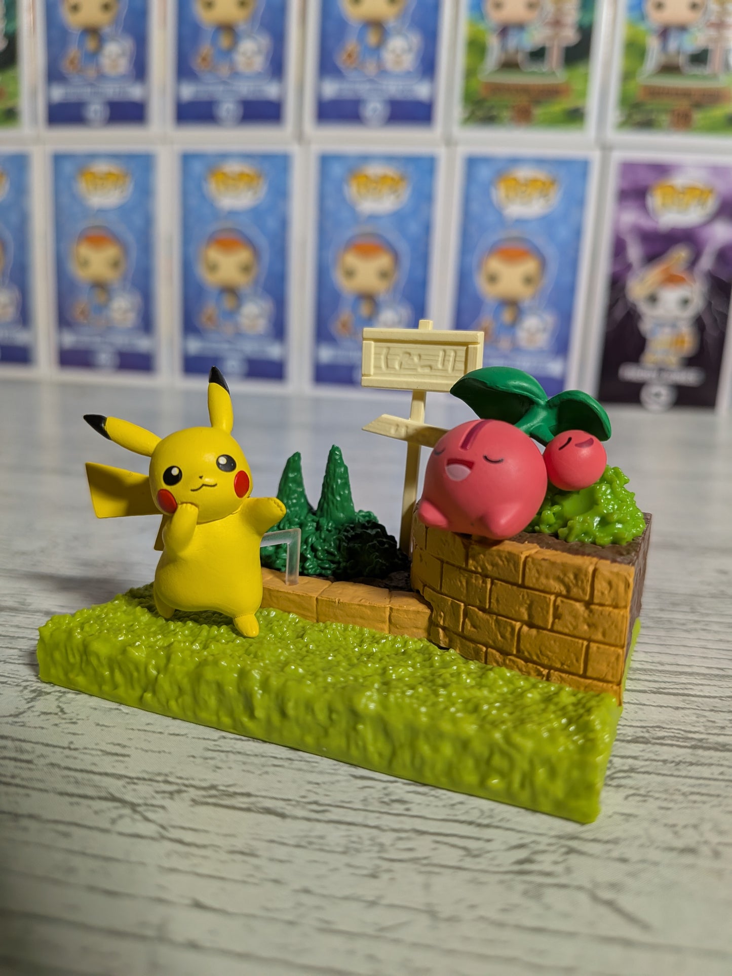 Re-Ment Pokémon - Pikachu & Granivol / Hoppip - Pokémon Garden
