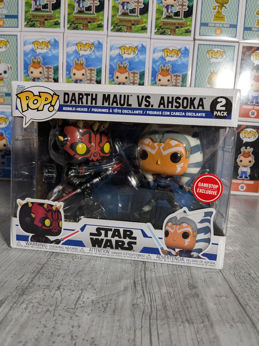 Funko pop : Darth Maul vs Ahsoka Tano (GameStop/Damaged Box)
