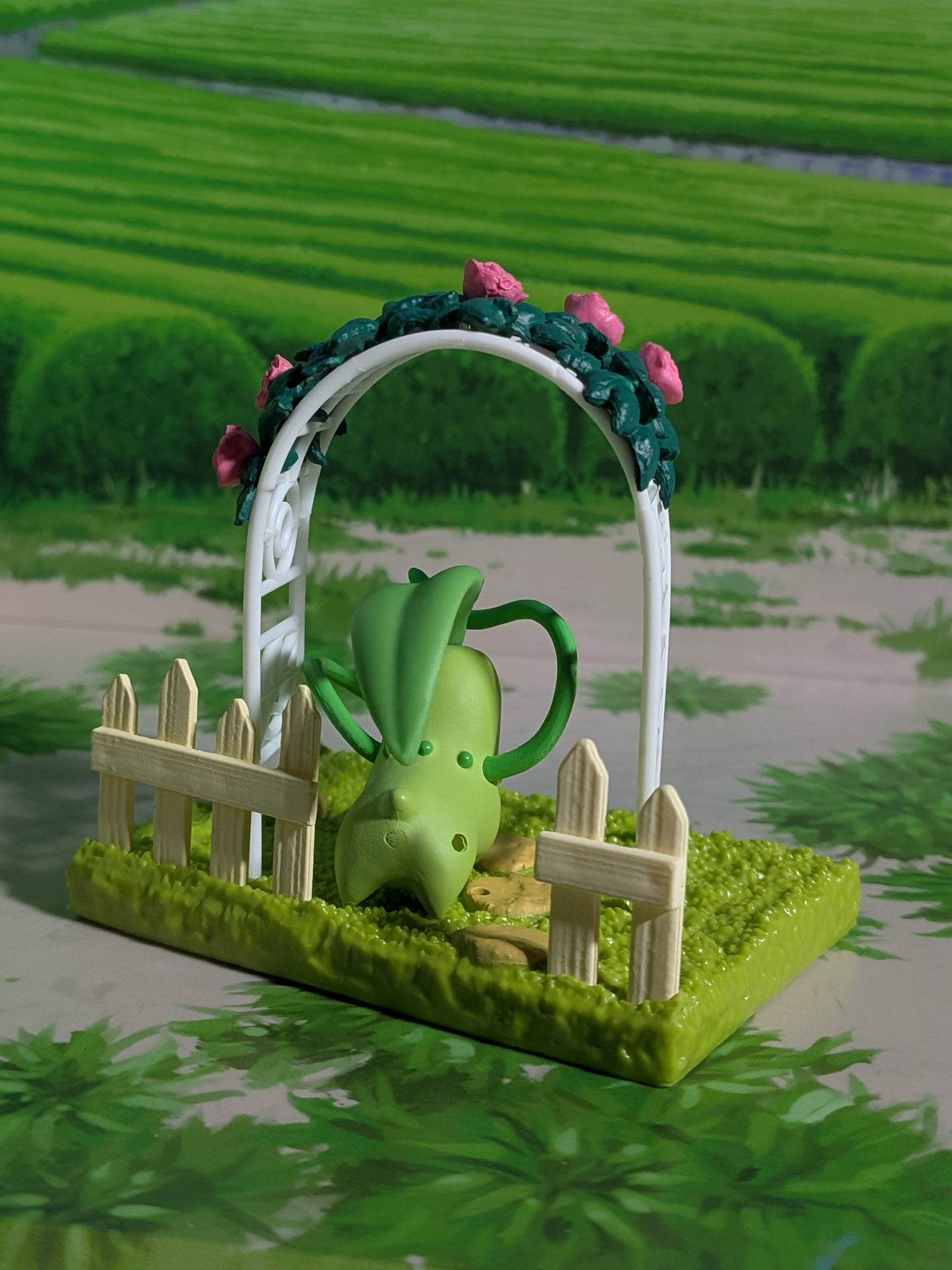 Re-Ment Pokémon - Germignon / Chikorita - Pokémon Garden (Lire description)
