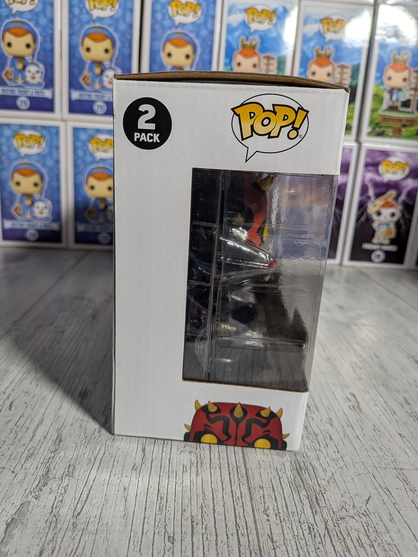 Funko Pop Star Wars - Darth Maul &amp; Gar Saxon (Leuchtend/Beschädigte Verpackung/Geöffnet)
