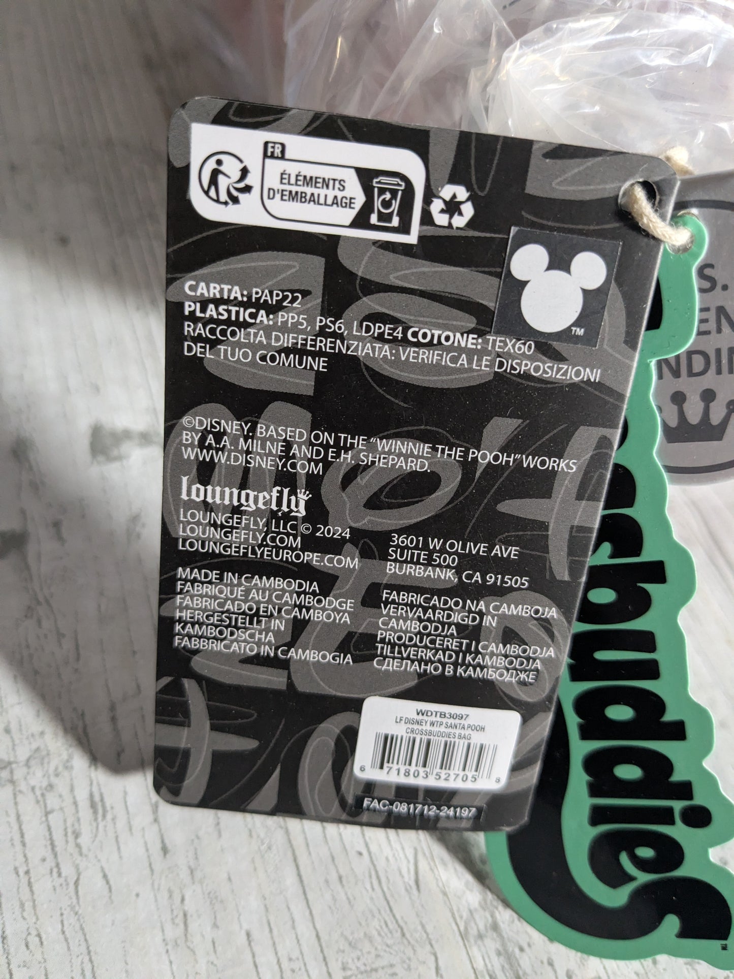 Loungefly: Borsa Santa Crossbuddies di Winnie The Pooh 🎅🏼