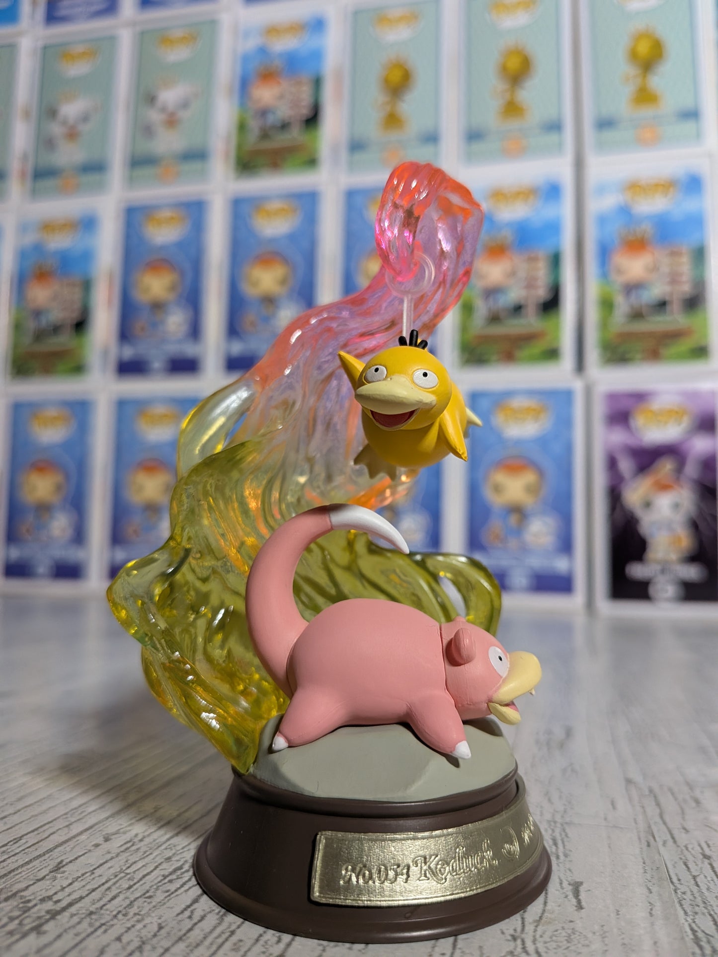 Re-Ment Pokémon Swing Vignette Collection Vol.3 - Psykokwak & Ramoloss | Psyduck & Slowpoke (~10cm)