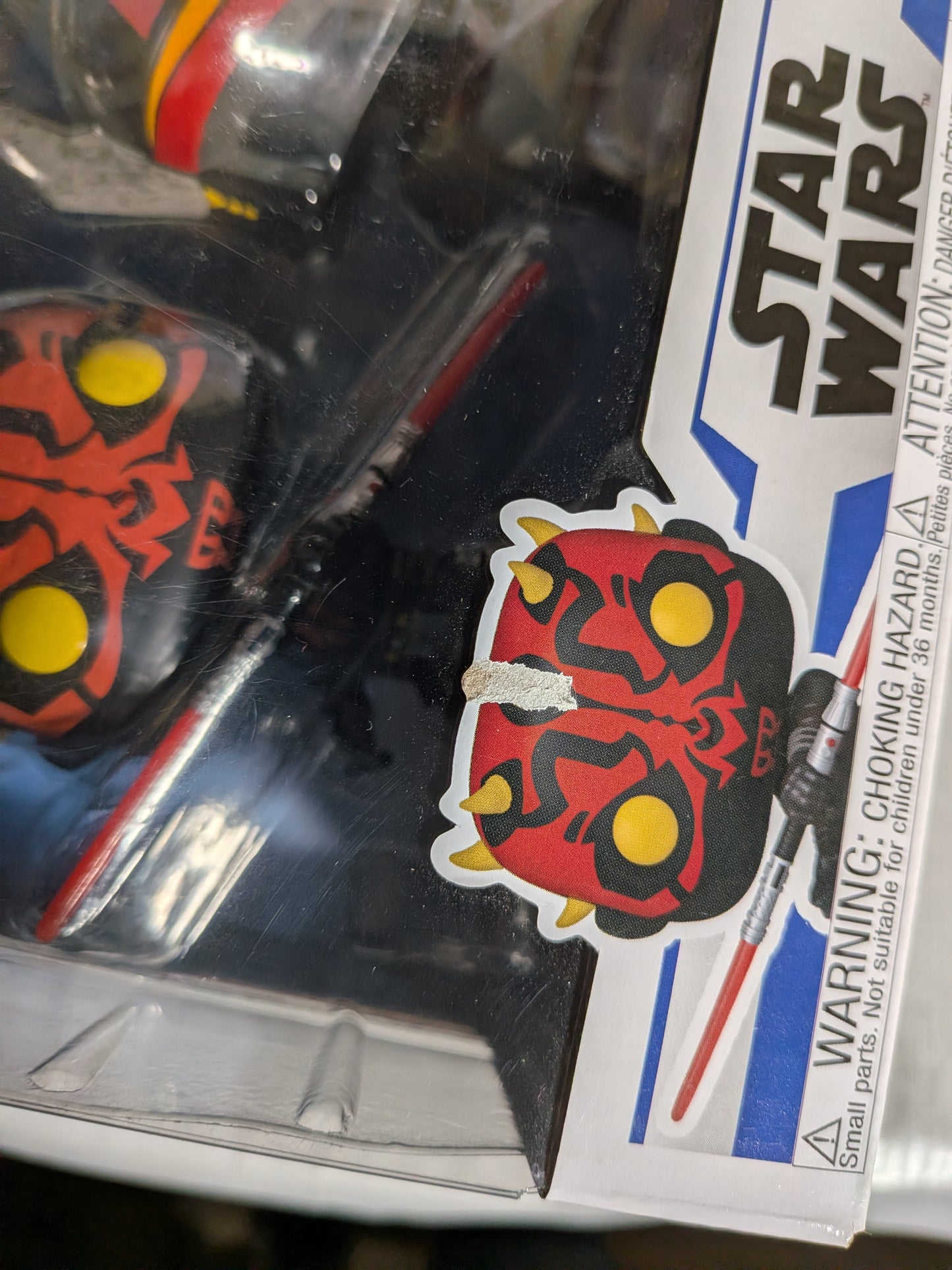 Funko Pop Star Wars - Darth Maul &amp; Gar Saxon (Leuchtend/Beschädigte Verpackung/Geöffnet)