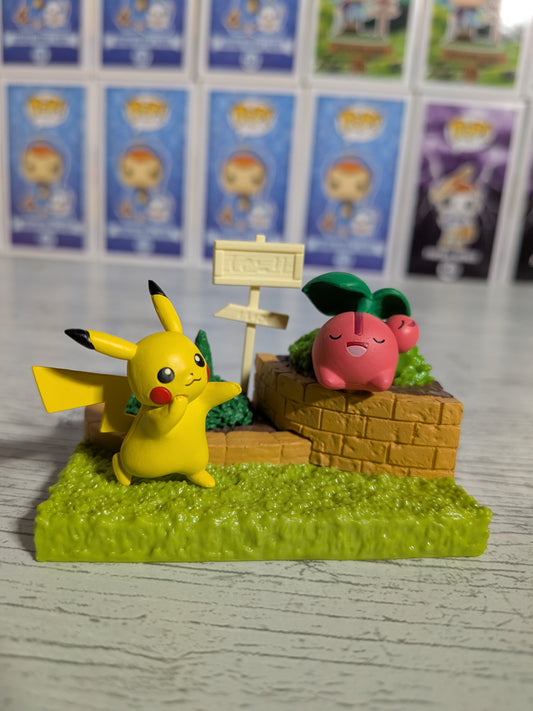 Re-Ment Pokémon - Pikachu & Granivol / Hoppip - Pokémon Garden