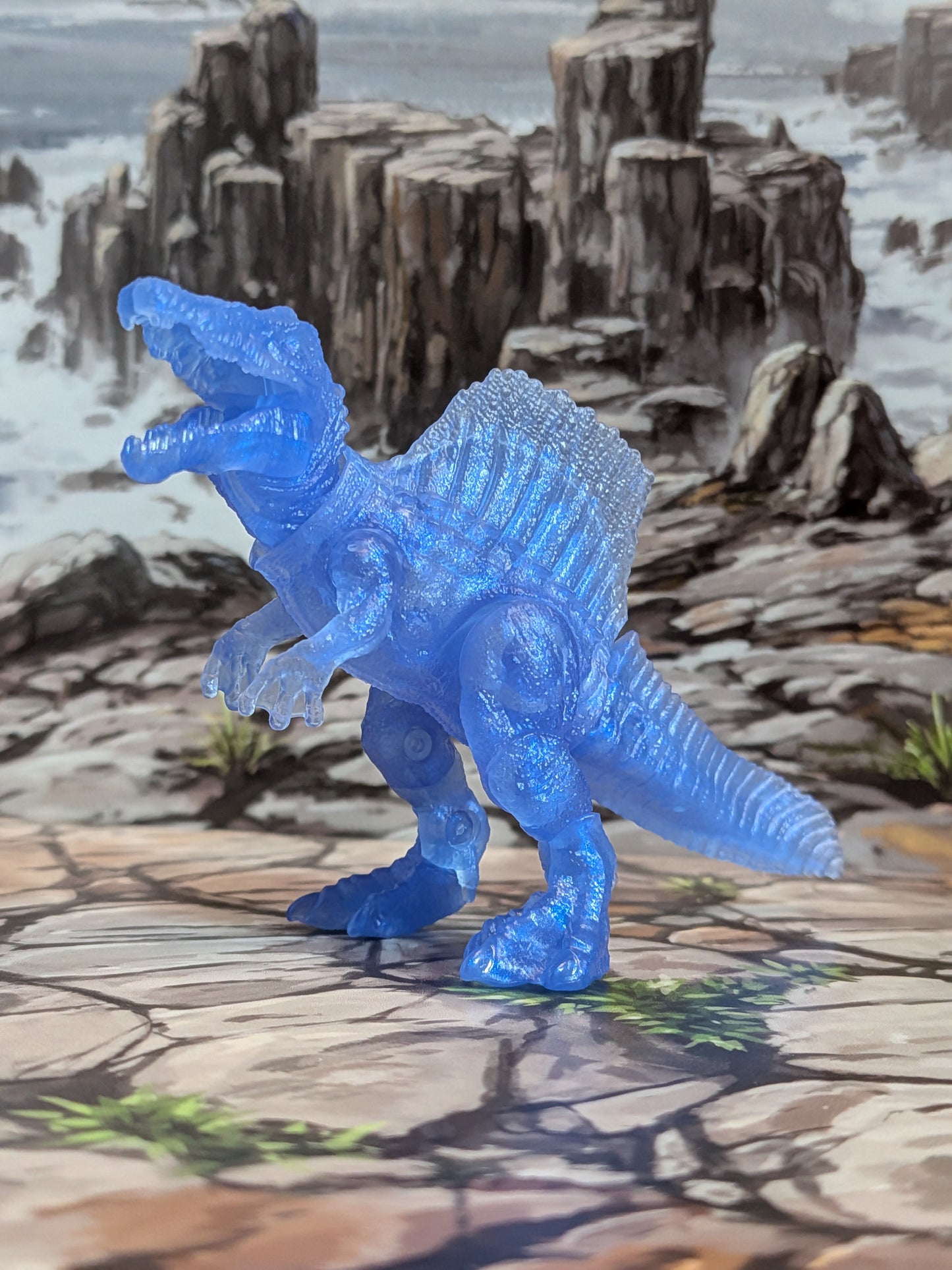 Blokees - Jurassic World Terraventure Ts01 - Spinosaurus (Translucent Blue) (~9cm)