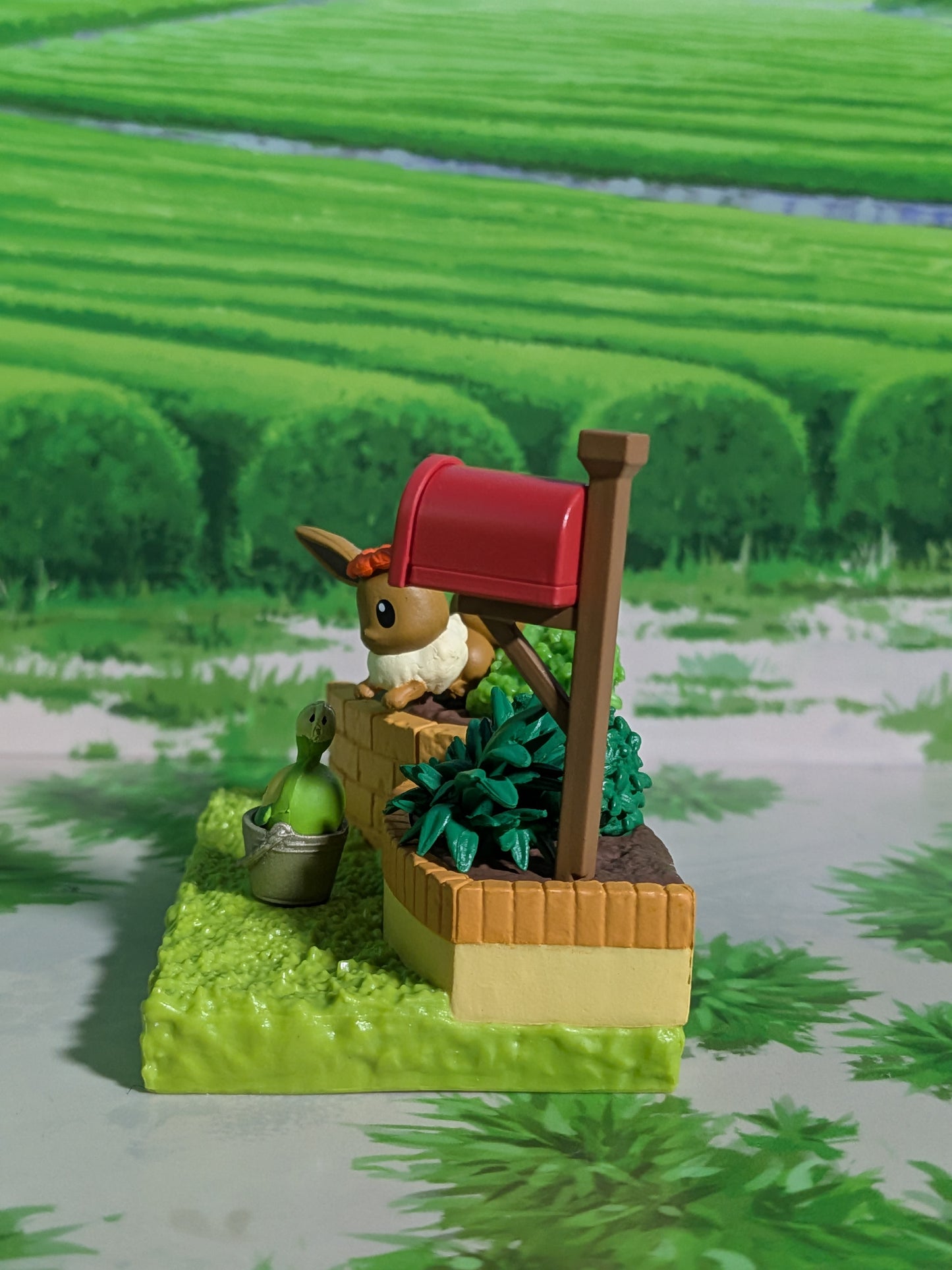 Re-Ment Pokémon - Évoli / Eevee & Rozbouton / Budew - Pokémon Garden